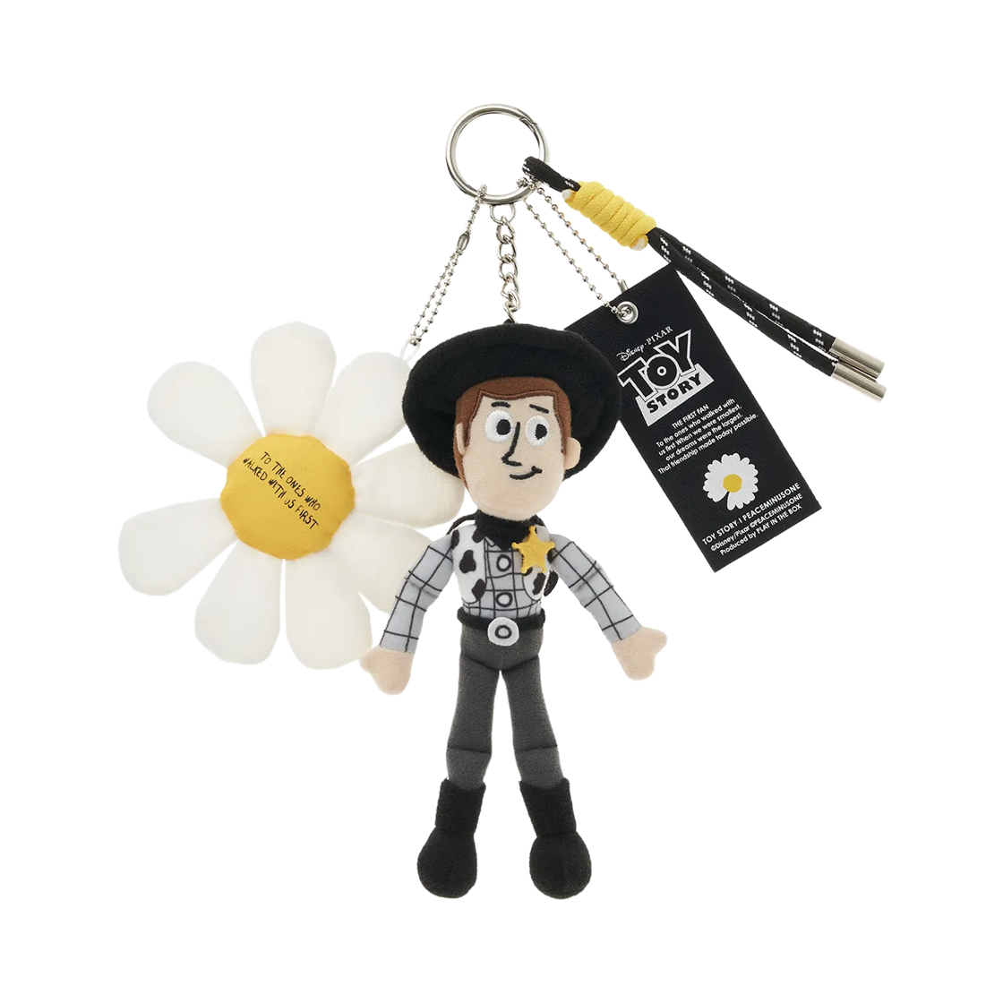 피스마이너스원 x 토이 스토리 더 퍼스트팬 플러시 키링 우디(Peaceminusone x Toy Story The First Fan Plush Keyring Woody)