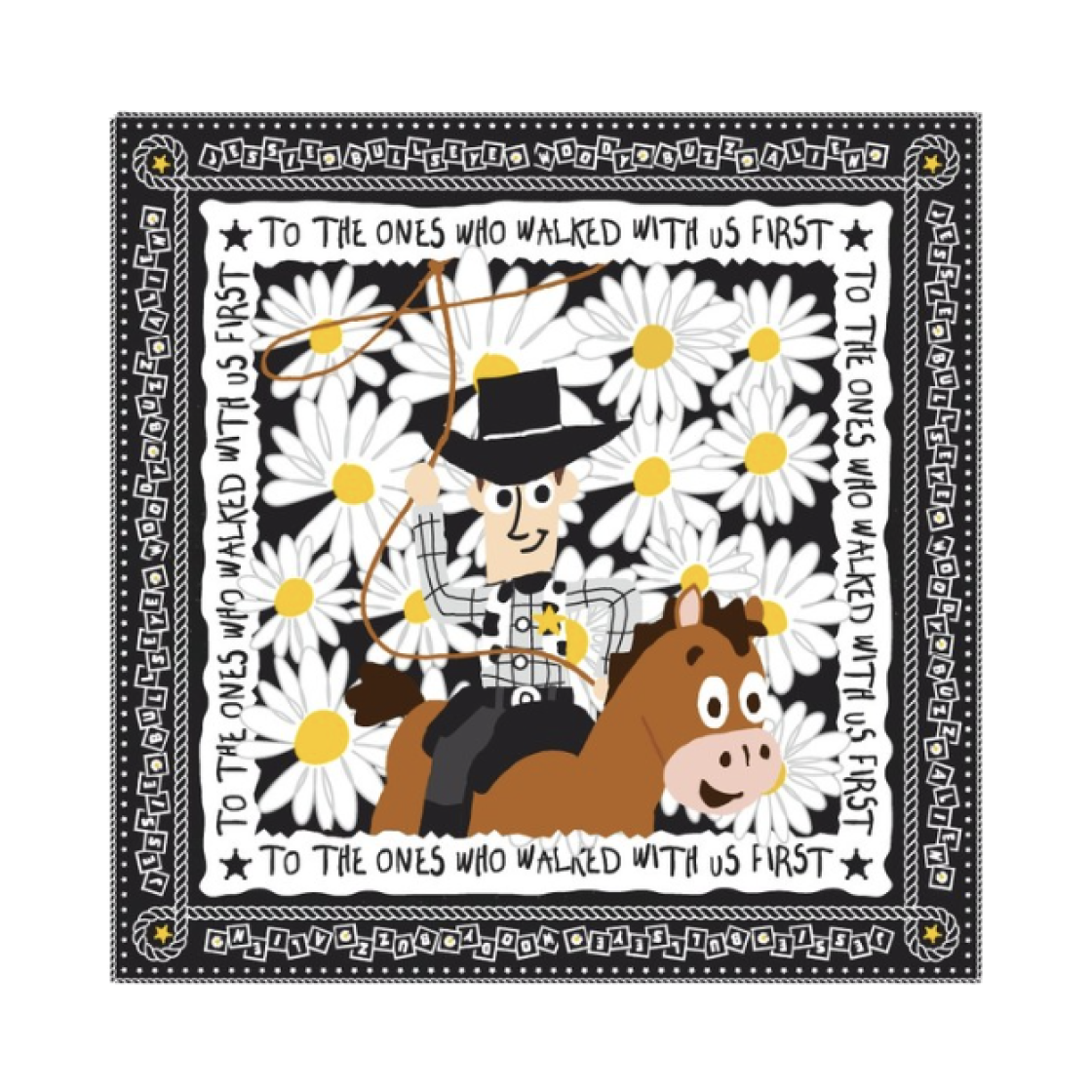 피스마이너스원 x 토이 스토리 더 퍼스트팬 스카프 01 코튼(Peaceminusone x Toy Story The First Fan Scarf 01 Cotton)