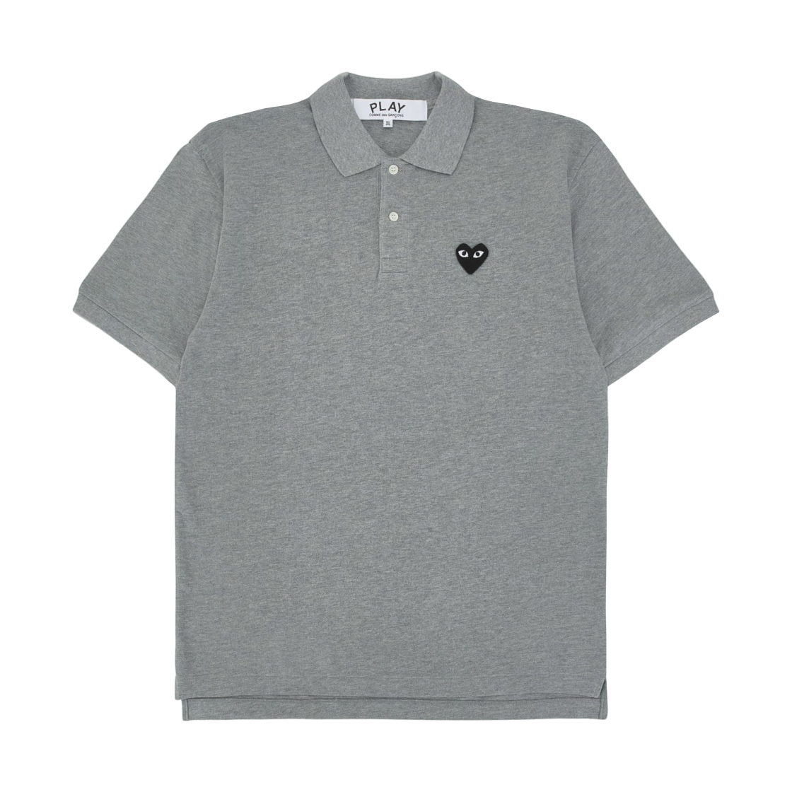 플레이 꼼데가르송 블랙 하트 폴로 셔츠 그레이(Play Comme des Garcons Black Heart Polo Shirt Grey)