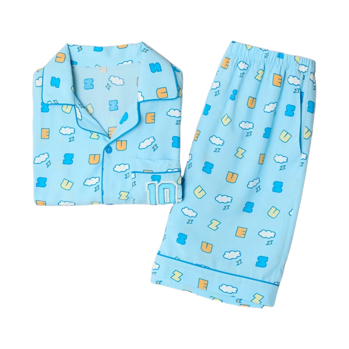 SPPPG37U15-51 Spao x Hanwha Life Esports Short Sleeve Pajamas Light Blue