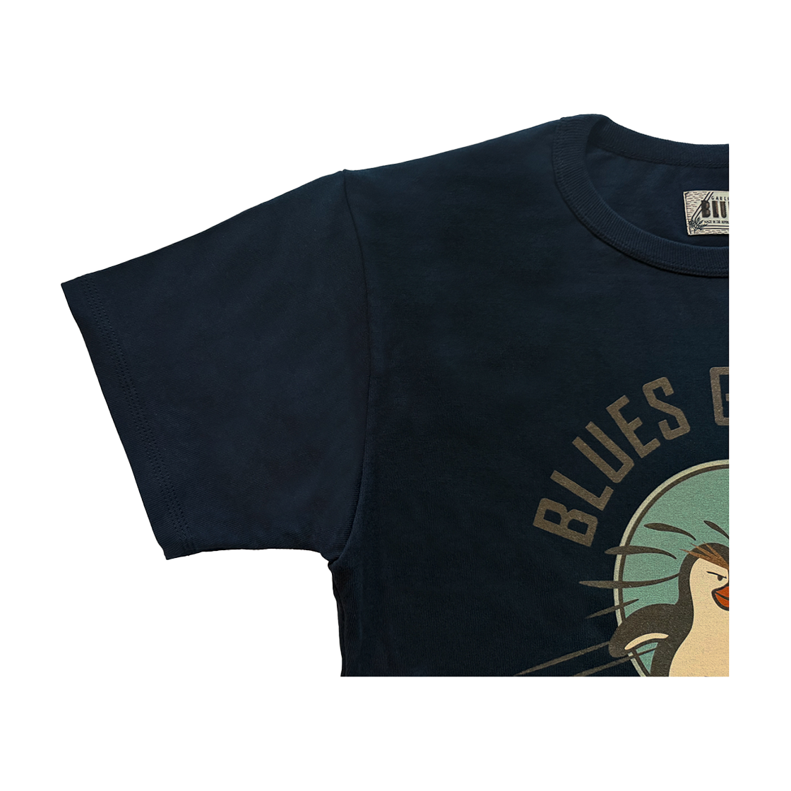 갈릭블루스 "RUN" 펭귄 티셔츠 네이비(GARLICBLUES "Run" Penguin T-Shirt Navy) - 4