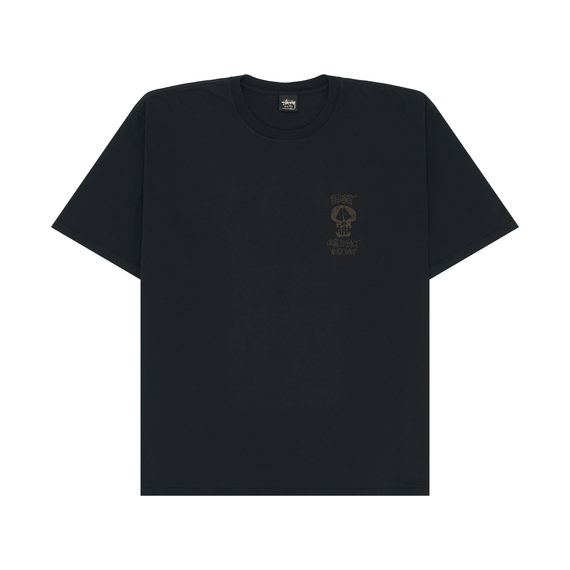 스투시 x 아워레가시 서프 스컬 피그먼트 다이드 티셔츠 클레이 오버다이드 블랙(Stussy x Our Legacy Surf Skull Pig. Dyed T-Shirt Clay Overdyed Black) - 2