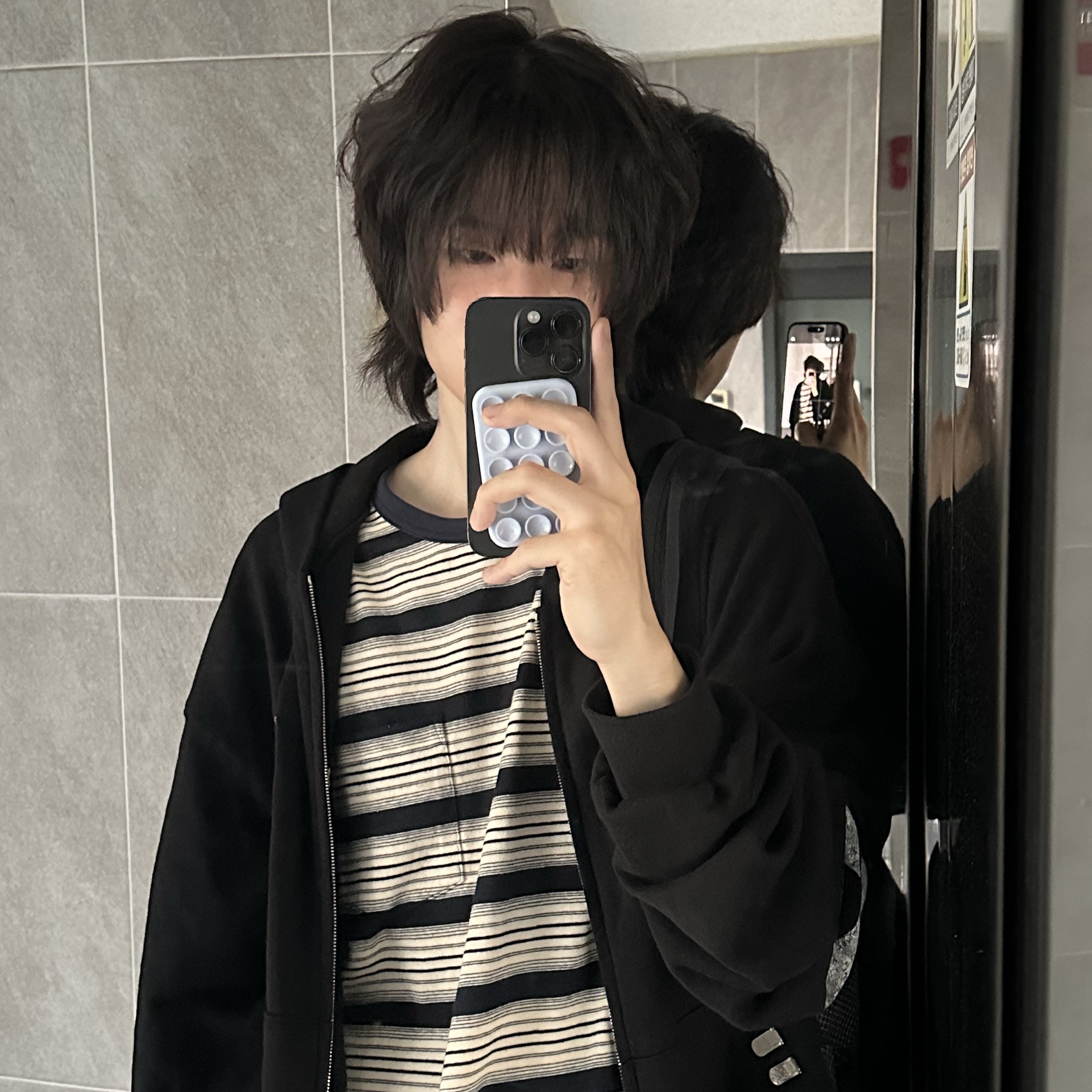 [트리플적립] PACOSPLY Falling Angel Zip Up Hoodie Black, Arc'teryx Konseal 15 Backpack Black 착용 스타일 - 2