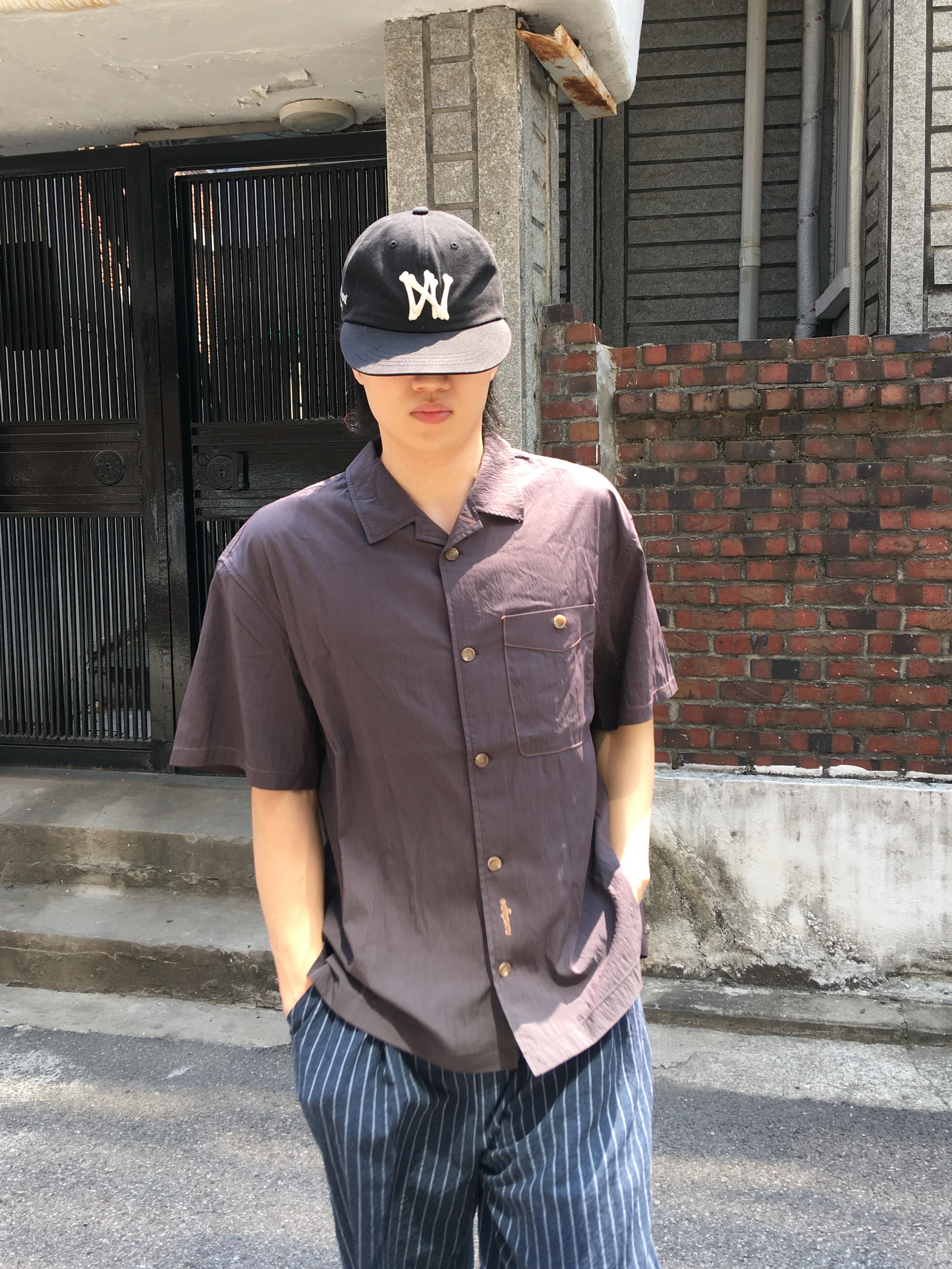 Aoiro 6-Panel Bone A/N Cap Black 착용 스타일