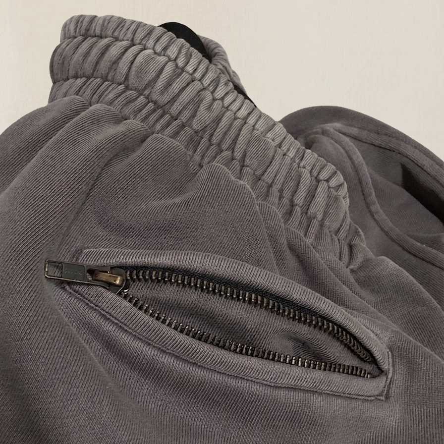 Mu.Go Gashapon Basic Logo Drawers Black & Random, Undermycar MU.127 Classic Logo Brush Washed Sweat Shorts Mocha 착용 스타일 - 4