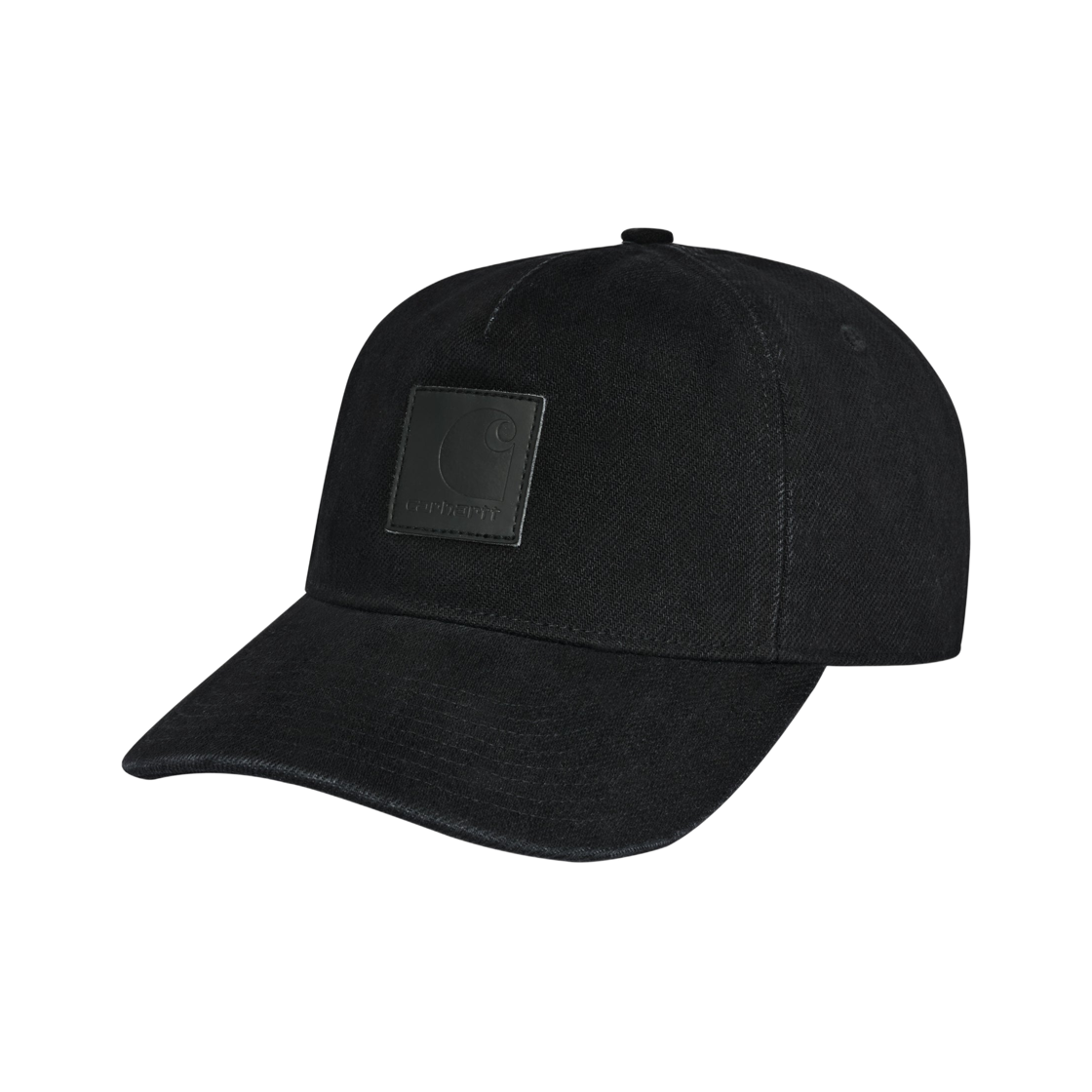 A261024-89-66 Carhartt WIP Ethan 5-Panel Cap Black Enzyme Bleach Wash