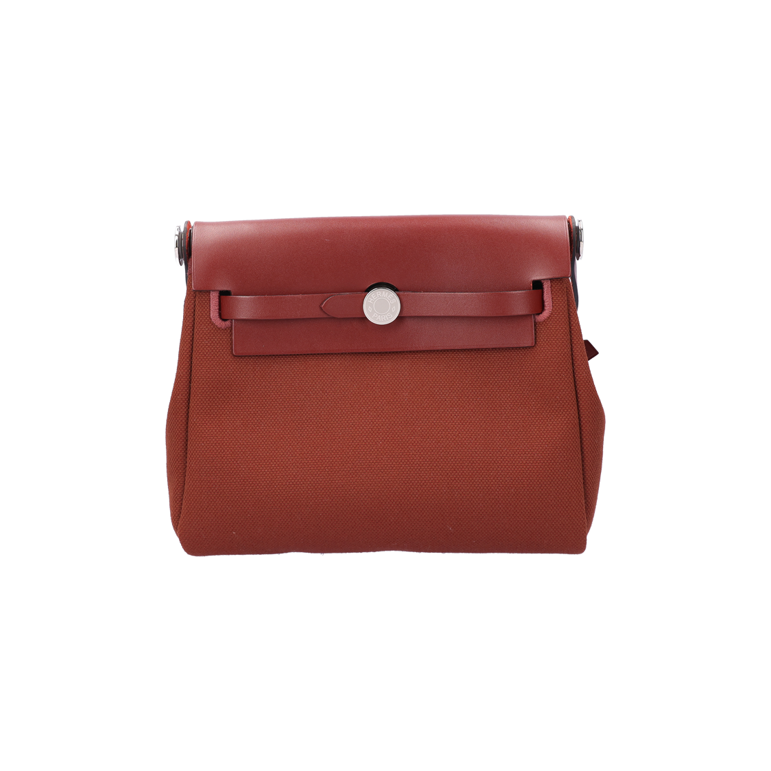 ITQN4BRFWJAF Hermes H086430CKAJ Herbag Zip 20 Leather Canvas Rouge Ash K Engraving