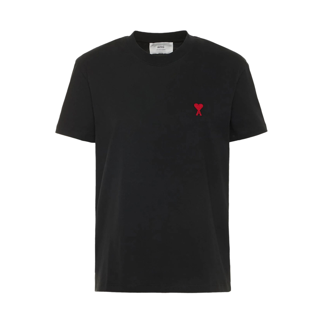 [17% 쿠폰] 아미 스몰 하트 로고 티셔츠 블랙([17% 쿠폰] AMI de Coeur T-Shirt Black) - 1