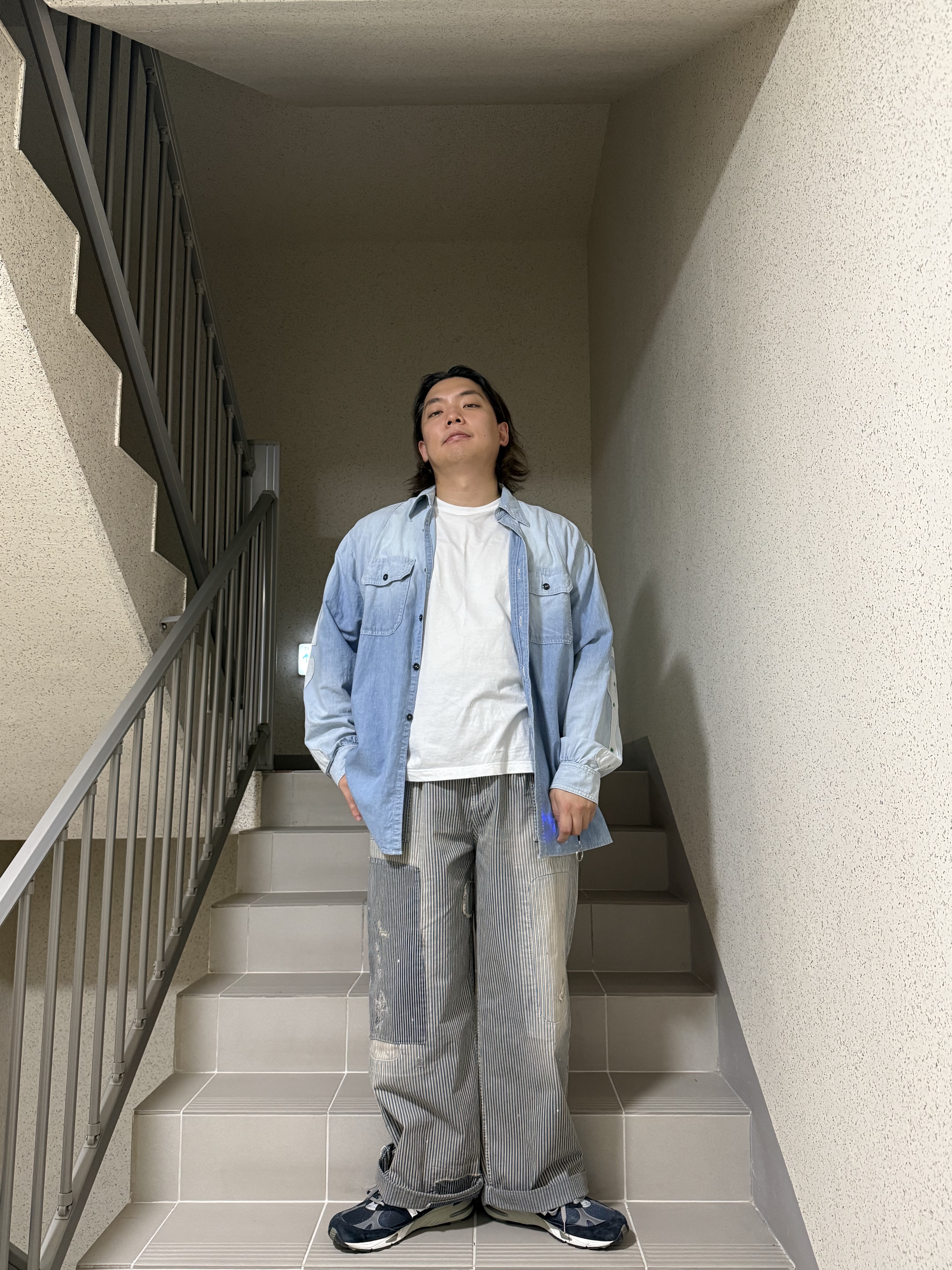 New Balance 991 Made in UK Navy 착용 스타일 - 4