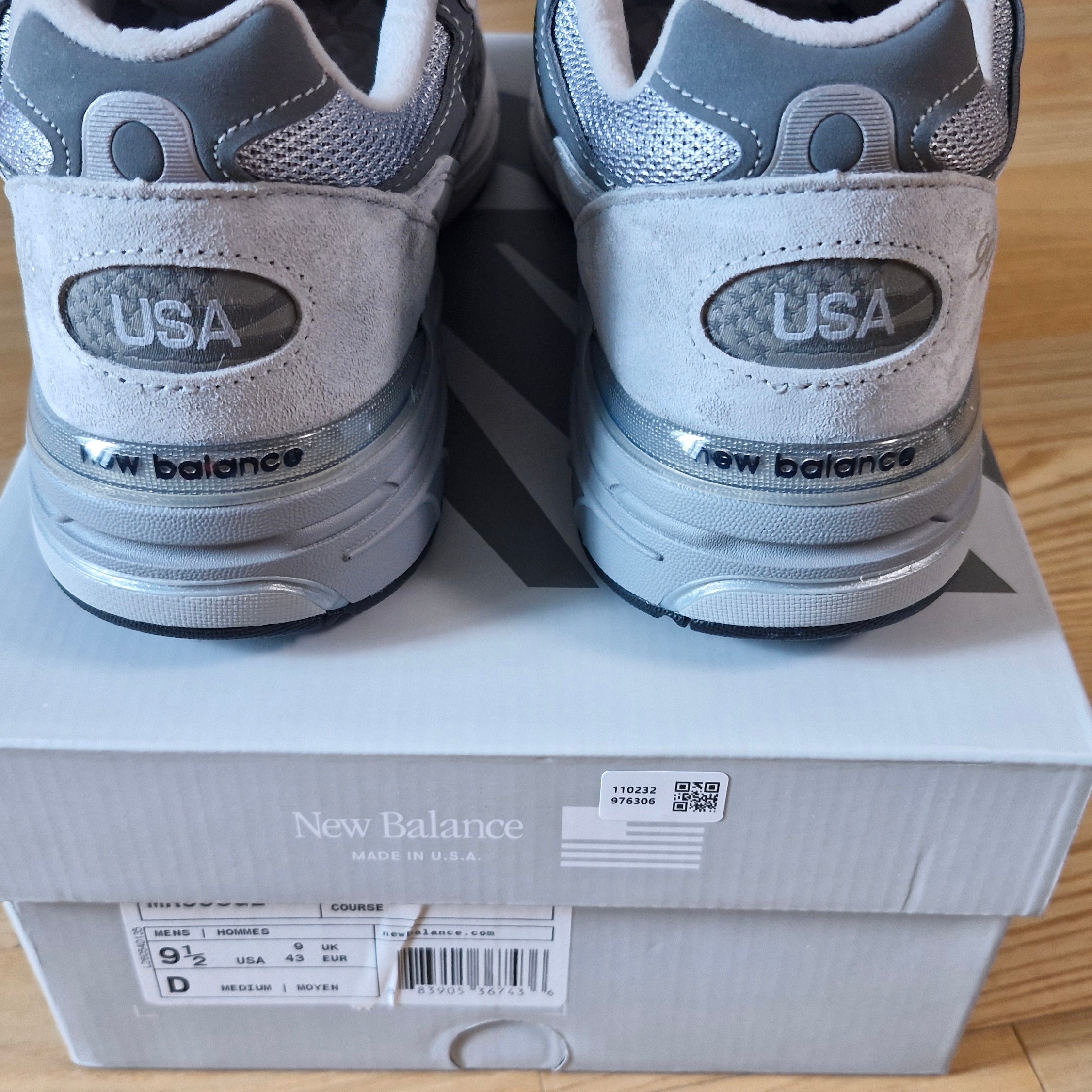 New Balance 993 Made in USA Grey - D Standard 착용 스타일 - 5