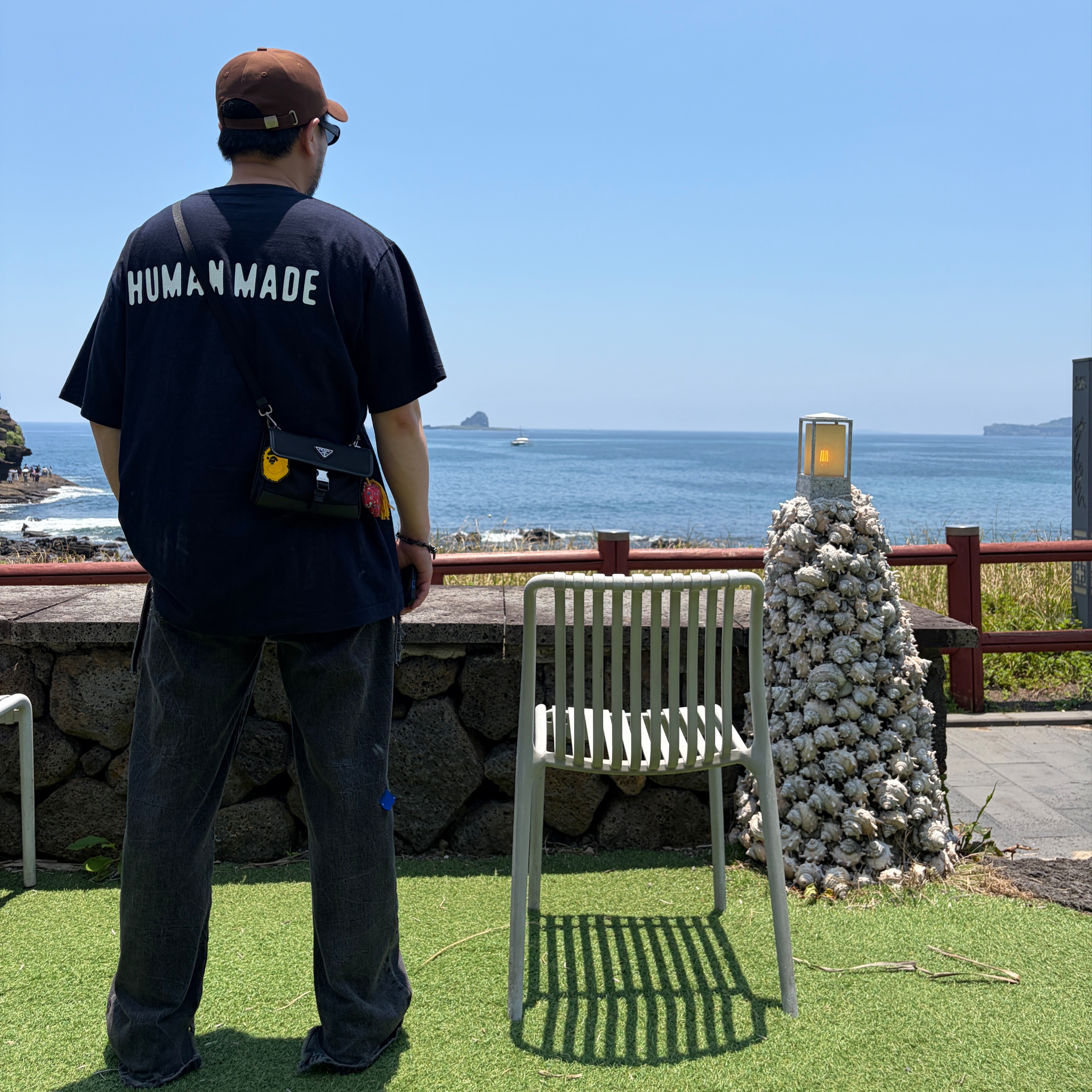 Human Made 6 Panel Denim Cap Indigo, Zara x Ader Error Wide Leg Jeans Blue 착용 스타일 - 1