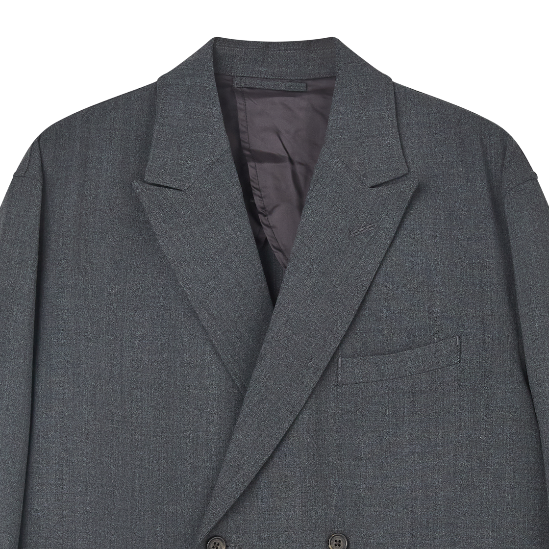 아크릴 플렉스 더블 브레스티드 자켓 차콜 - 26FW(AKRYL Flex Double Breasted Jacket Charcoal - 26FW) - 3