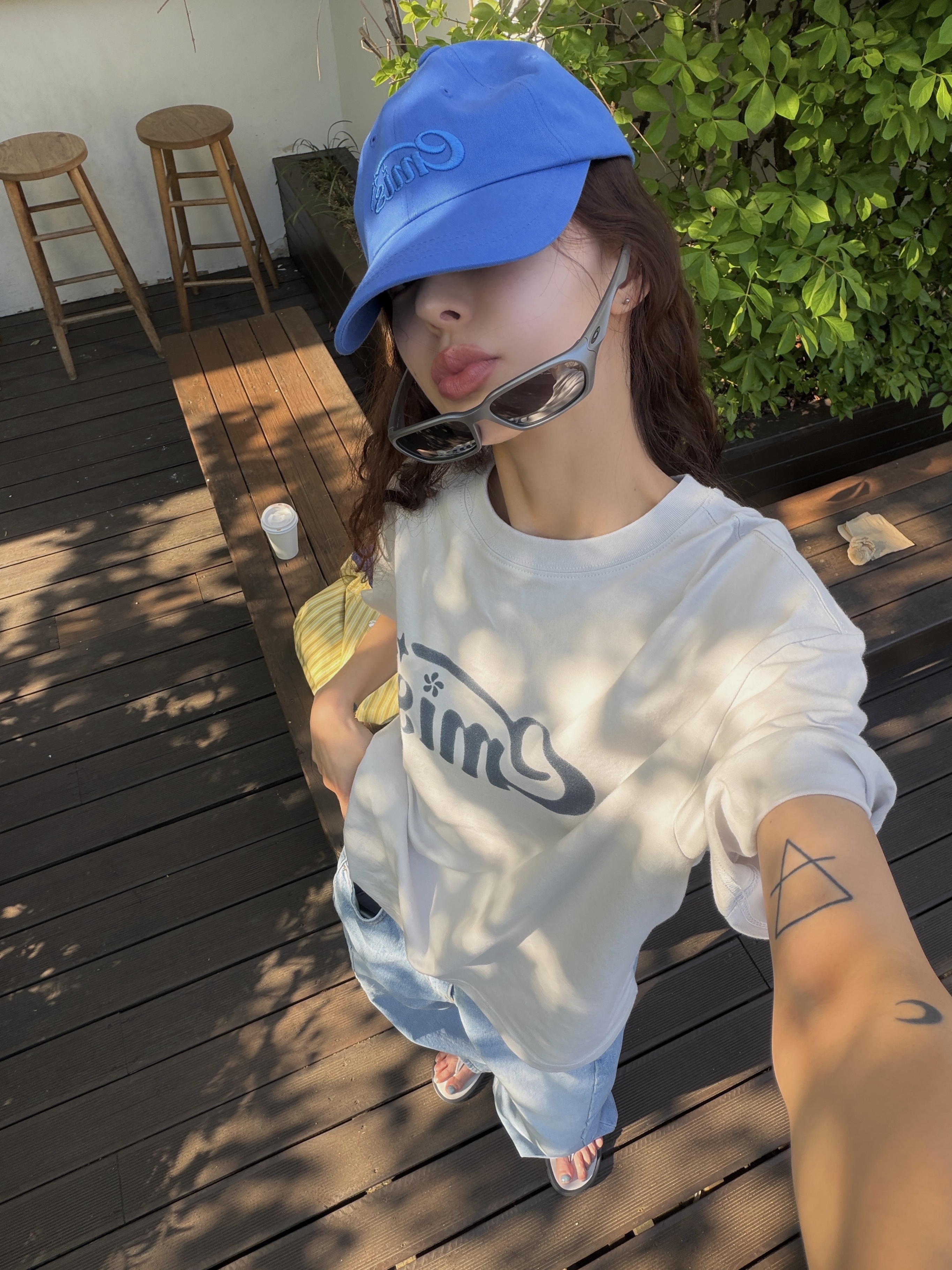 Emis Halo Logo T-Shirt Light Gray, Emis Halo Logo Ball Cap Blue 착용 스타일 - 10