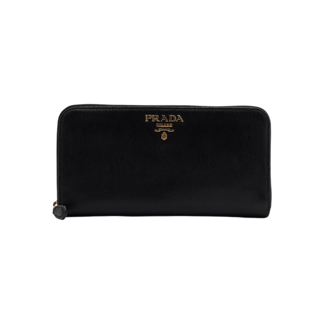 ITA5HPNC5H7I Prada Black Vitello Move Zip Long Wallet