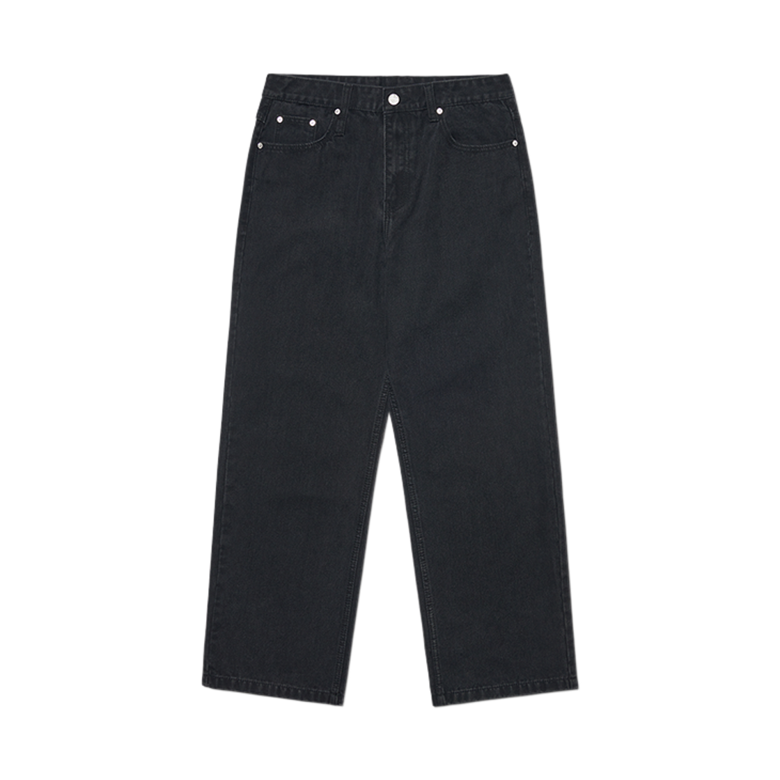 NMWF52DP07BLK NOMANUAL Straight Wide Denim Pants Black