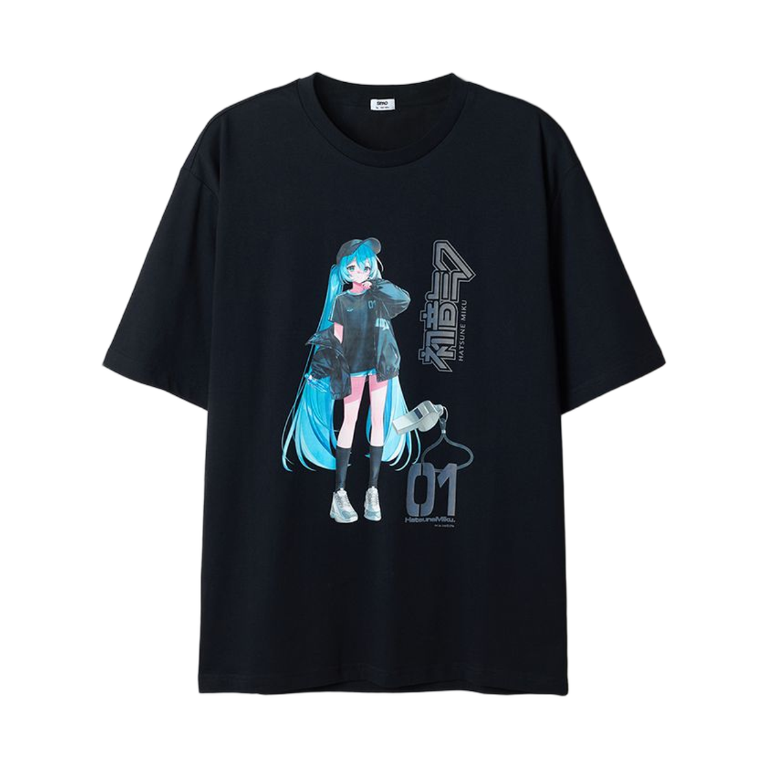 SPRLG37U21-19 Spao x Hatsune Miku Short Sleeve T-Shirt Black