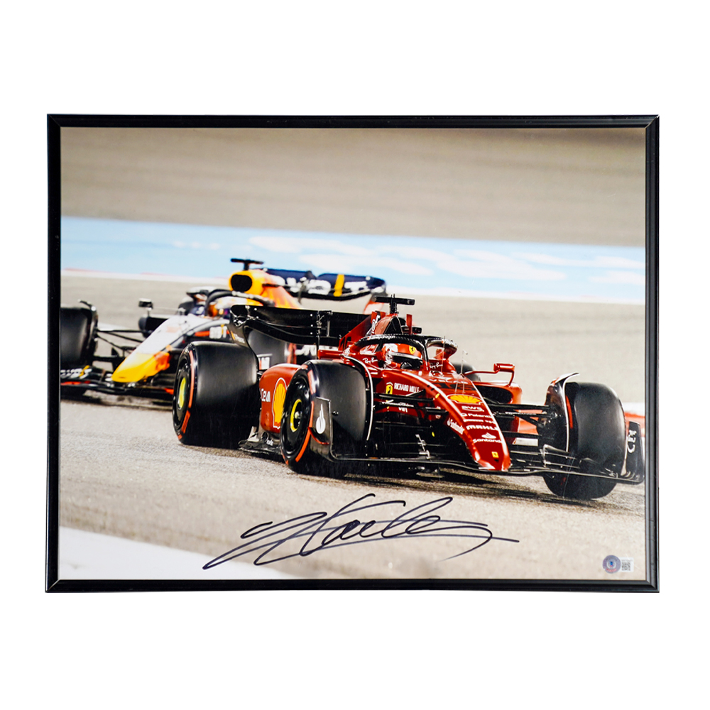 샤를 르클레르 사인 F1 포토 프레임(Charles Leclerc Signed Formula 1 Photograph Print) - 1