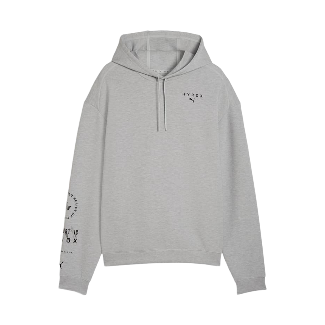 528578-04 Puma x Hyrox Cloudspun Hoodie Light Gray Heather