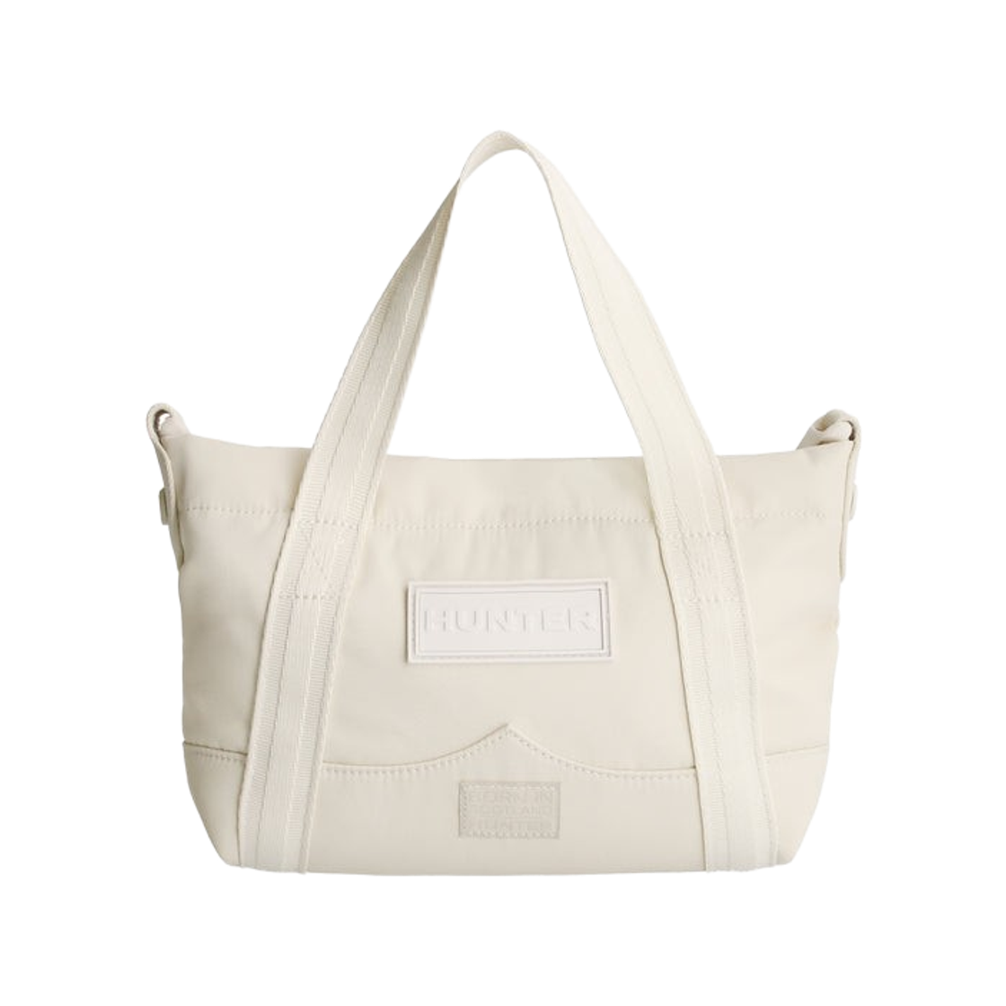 헌터 나일론 미니 탑클립 토트백 본 인 스코틀랜드 소프트 샌드 쉐이디드 화이트(Hunter Nylon Mini Topclip Tote Bag Born in Scotland Soft Sand Shaded White) - 1