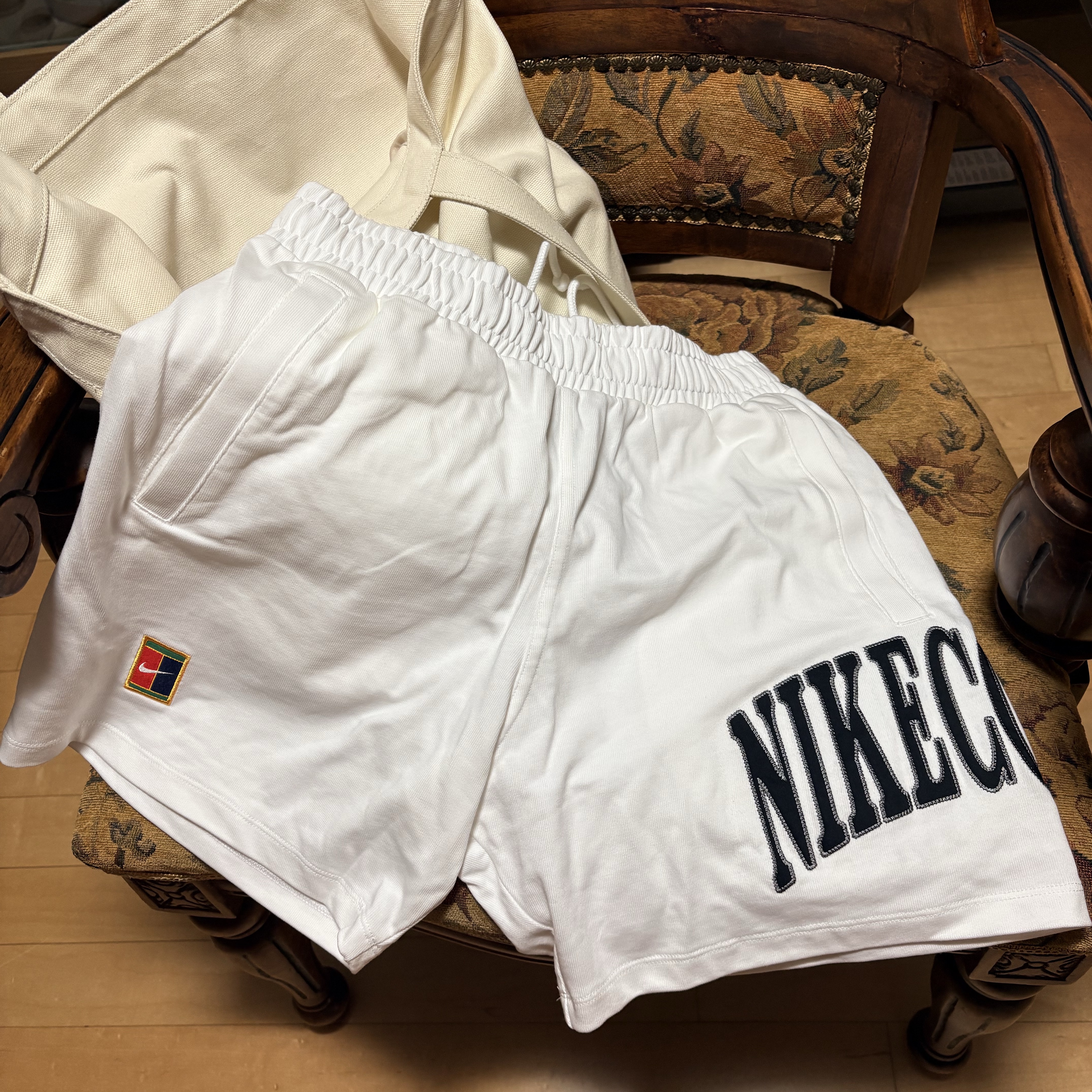 Nike Court Heritage 6 Inch Tennis Shorts White - Asia 착용 스타일 - 3