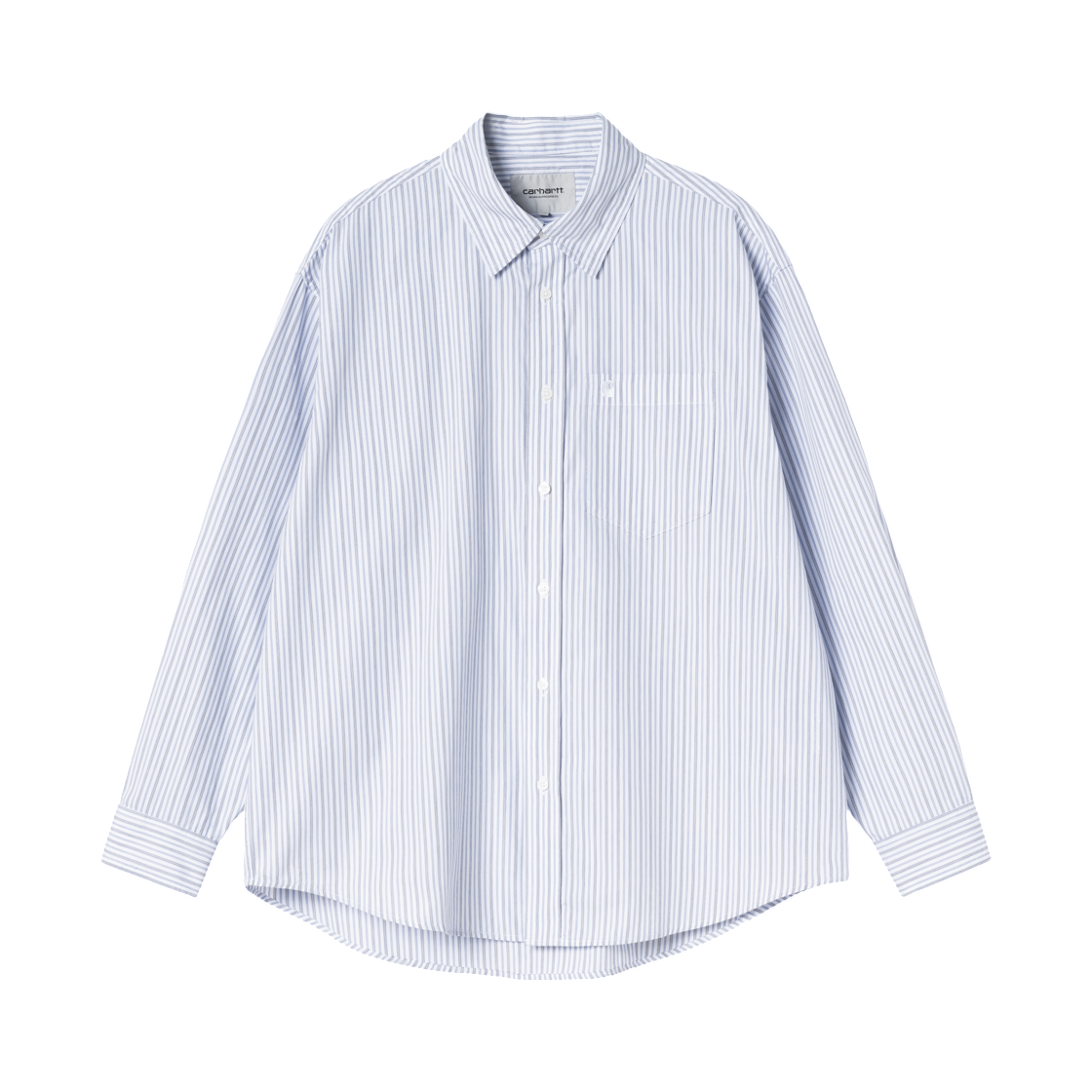 I036805-3T4-XX Carhartt WIP L/S Keene Shirt Keene Stripe White