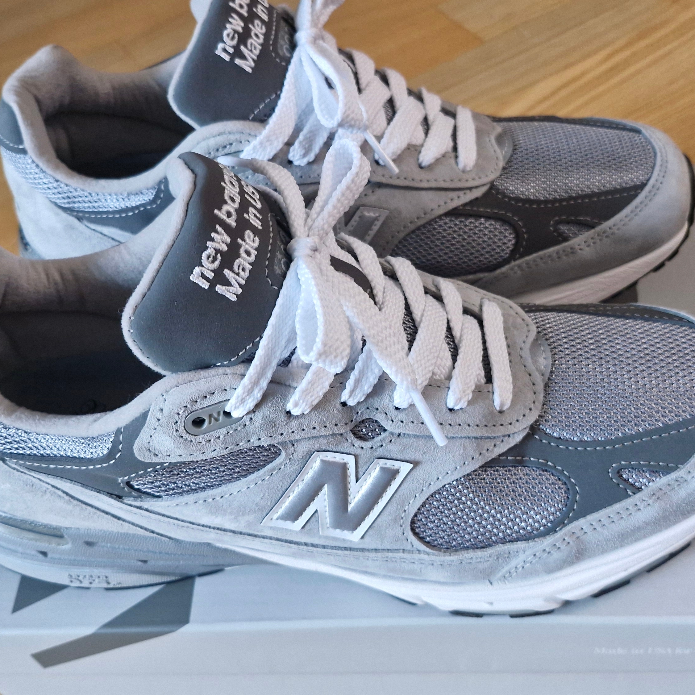 New Balance 993 Made in USA Grey - D Standard 착용 스타일 - 1