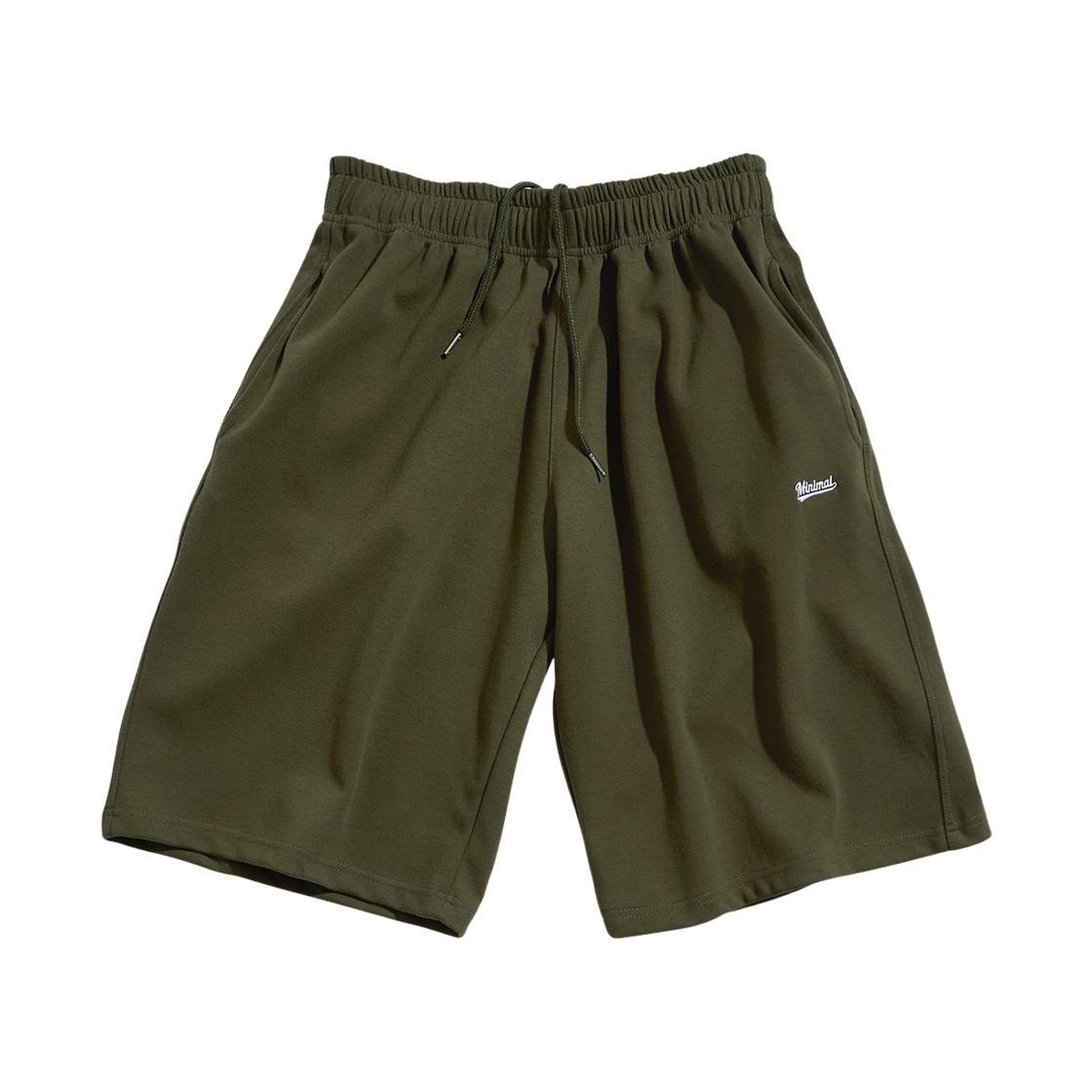 미니멀프로젝트 미니멀 자수 로고 와이드 하프 팬츠 MSP305 카키(MINIMALPROJECT Minimal Embroidered Logo Wide Half Pants MSP305 Khaki)
