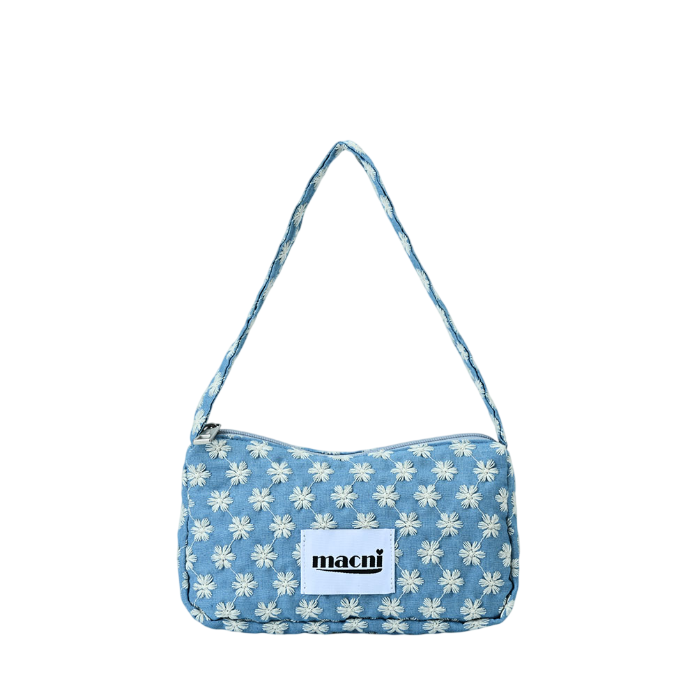 마크니 플라워 미니 파우치 숄더백 스카이 블루(MACNI Flower Mini Pouch Shoulder Bag Sky Blue)