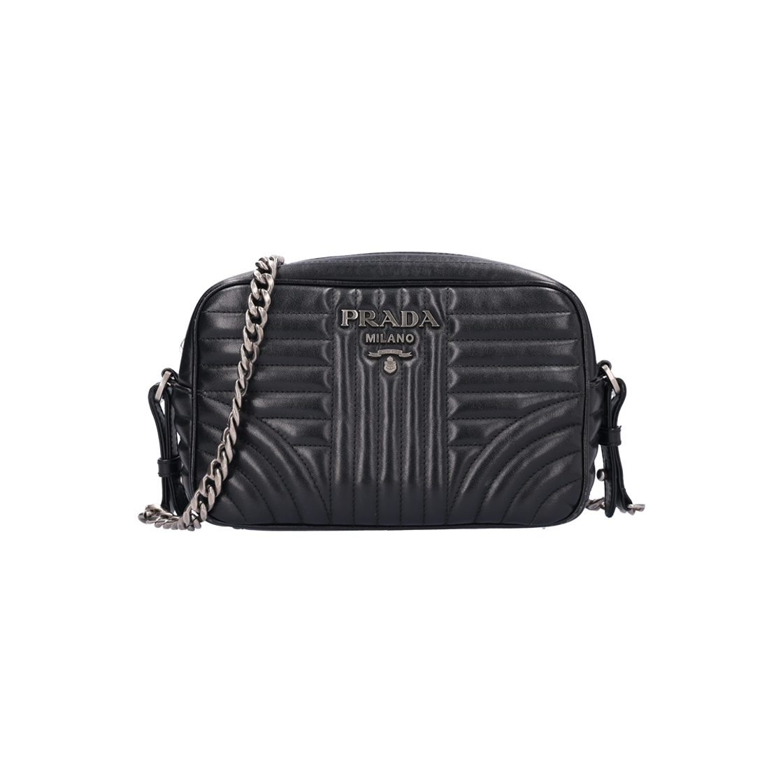 ITQOKFI452DP Prada Diagram Crossbody Bag in Black Leather