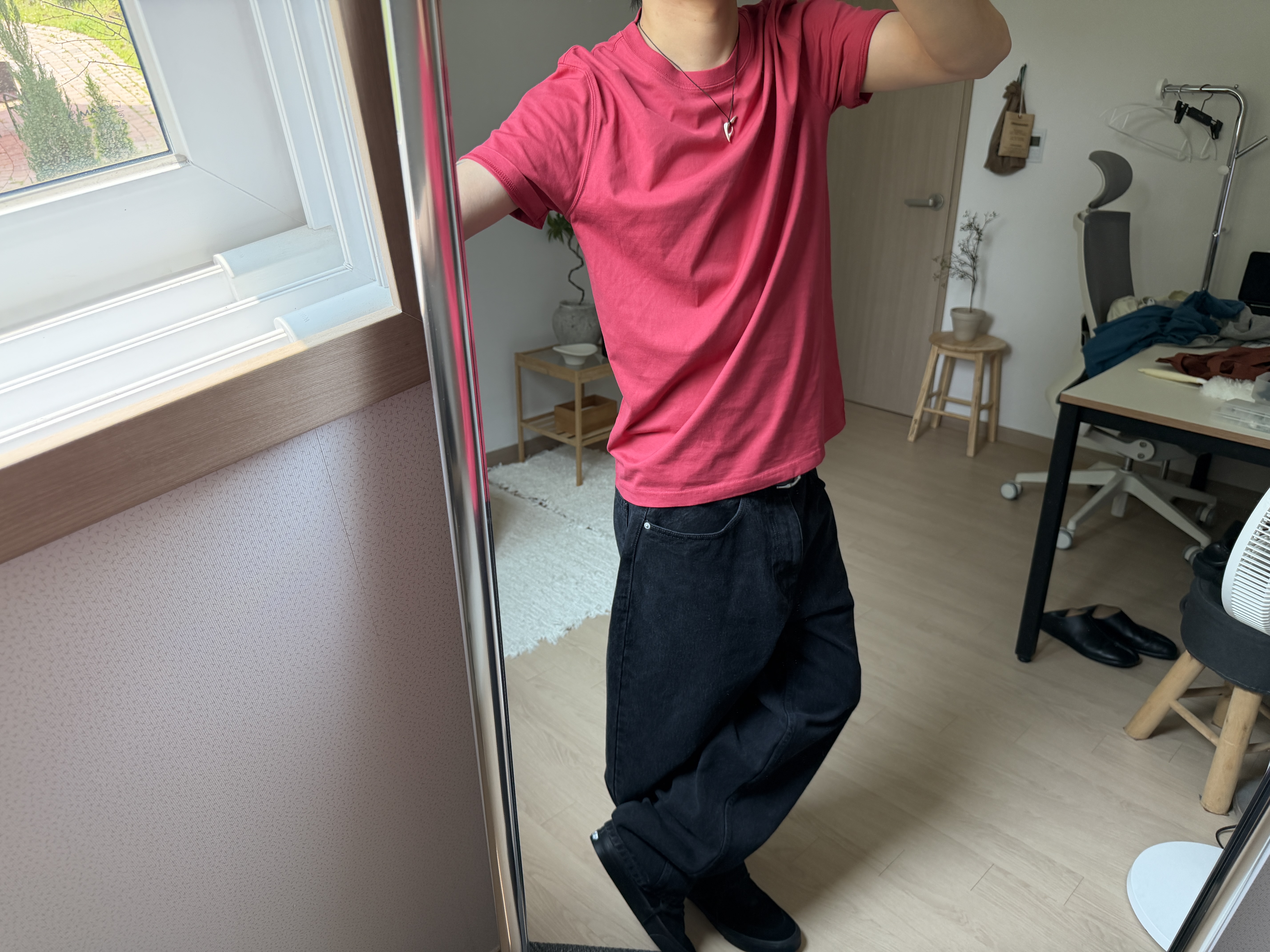 Supreme Baggy Jean Black - 26SS, Vans Half Cab Black 착용 스타일