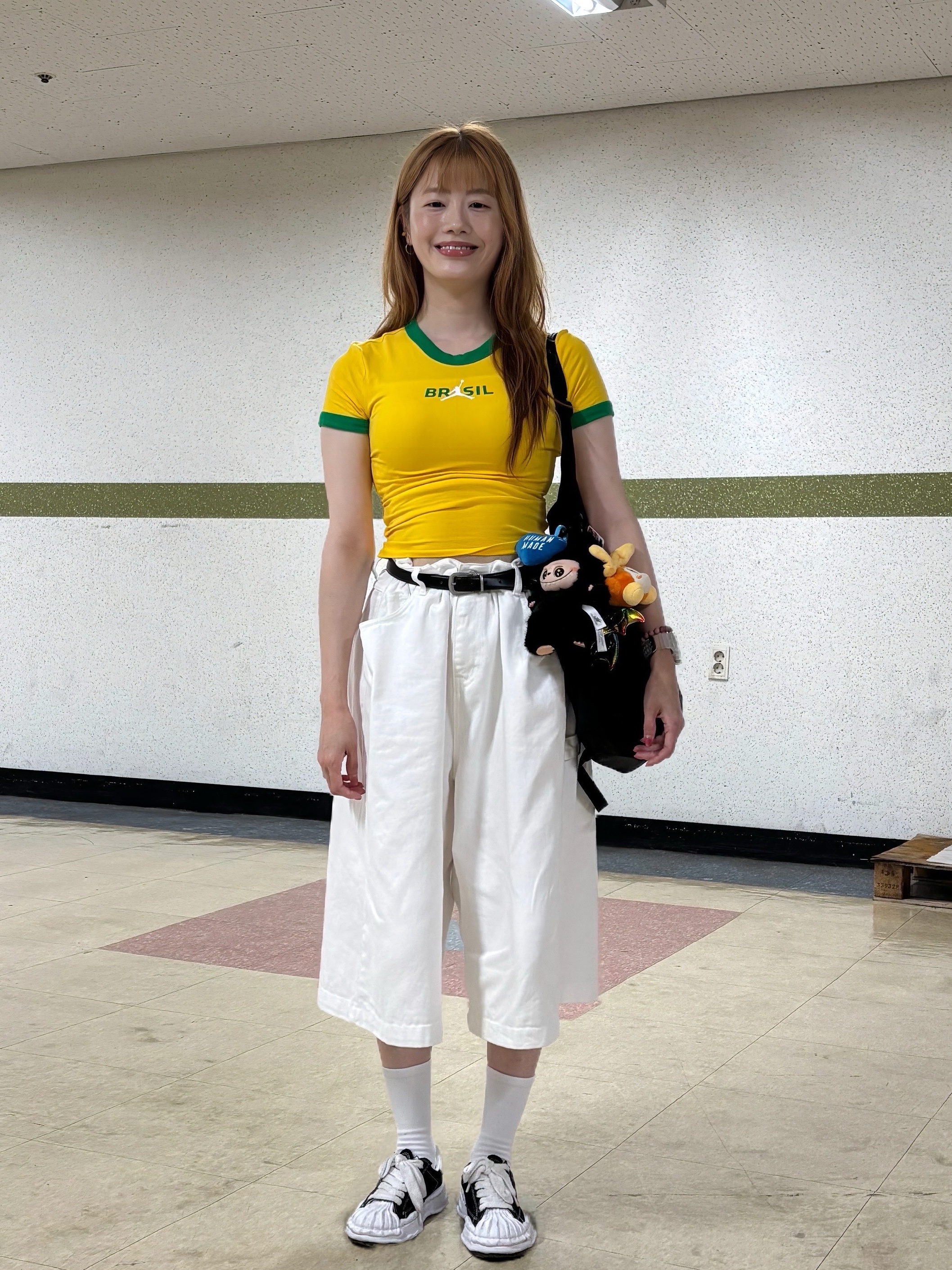 Maison Mihara Yasuhiro Blakey OG Sole Canvas Low-top Sneakers Black White, (W) Jordan Brazil Graphic Crewneck Top Varsity Maize Lucky Green - Asia 착용 스타일 - 6