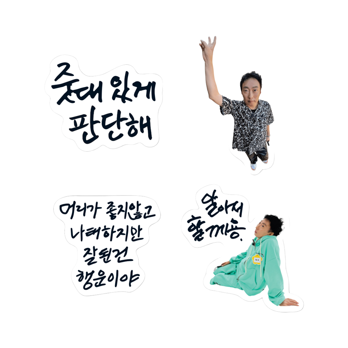 신지모루X할명수 도태 조각 스티커 태블릿 노트북 맥북 꾸미기 대형(SINJIMORU X Halmyeongsu Decay Piece Stickers Large Size for Tablet, Laptop, and MacBook Decoration)