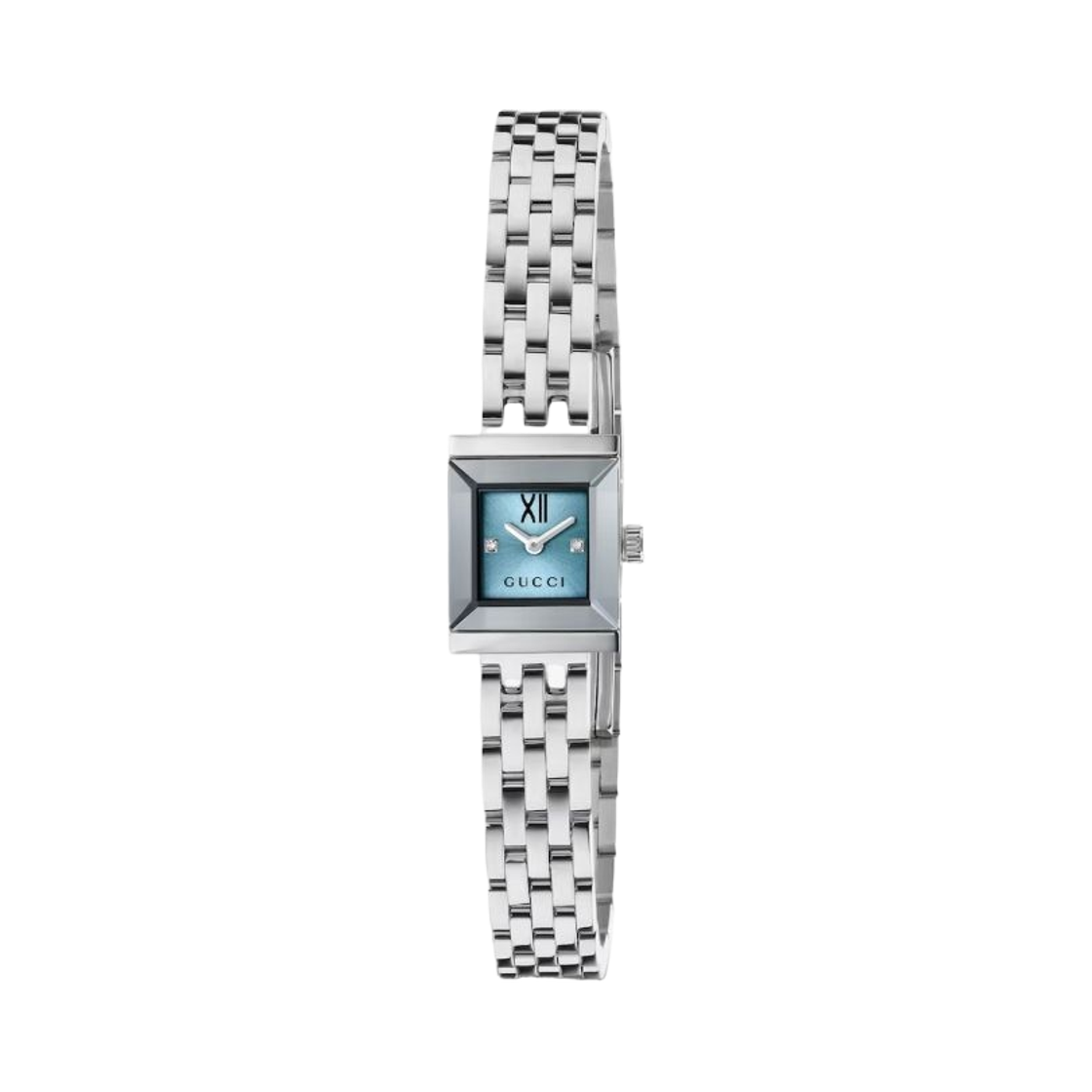 YA128540 (W) Gucci G-Frame Quartz 18mm Stainless Steel Light Blue