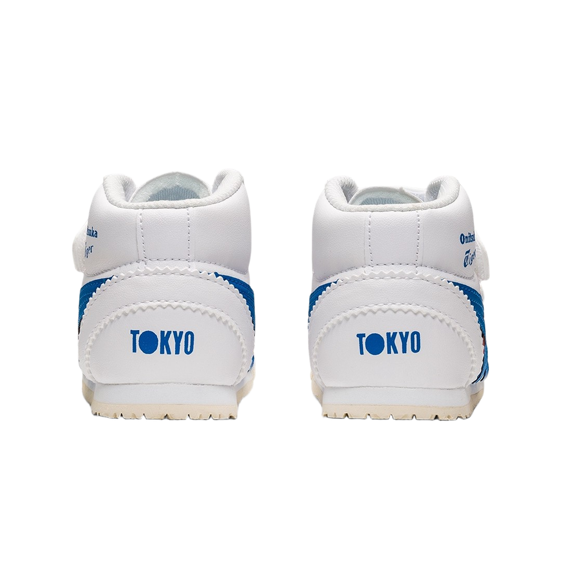 (키즈) 오니츠카 타이거 멕시코 미드 러너 화이트 디렉투아 블루((Kids) Onitsuka Tiger Mexico Mid Runner White Directoire Blue) - 3
