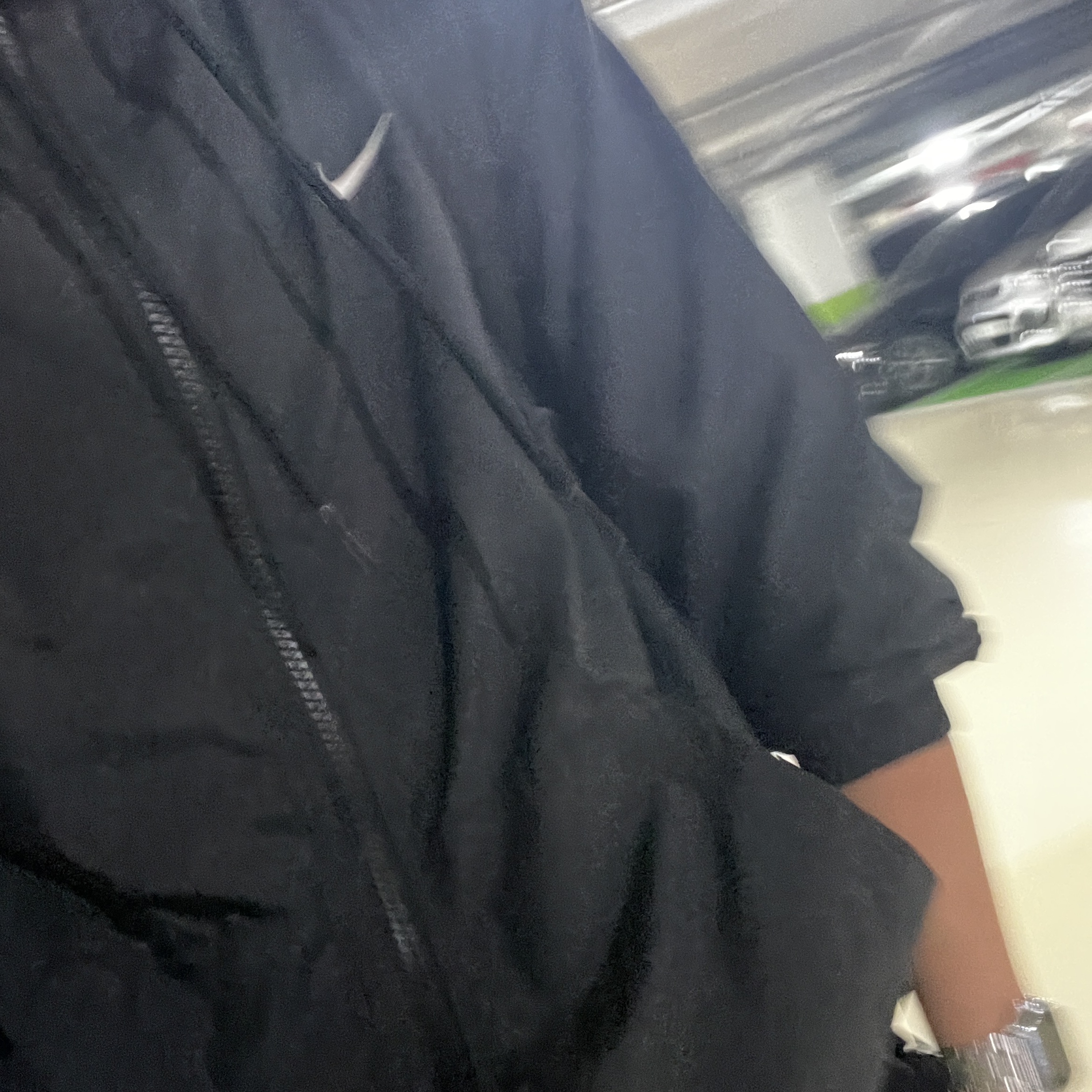 (W) Nike NSW Classic Woven Loose UV Hooded Jacket Black - Asia 착용 스타일