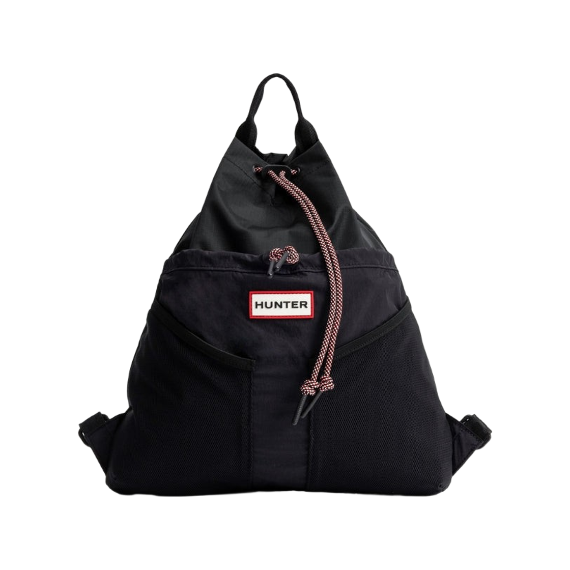 헌터 트래블 멀티펑션 패커블 백팩 블랙 레드 박스 로고(Hunter Travel Multifunction Packable Backpack Black Red Box Logo)