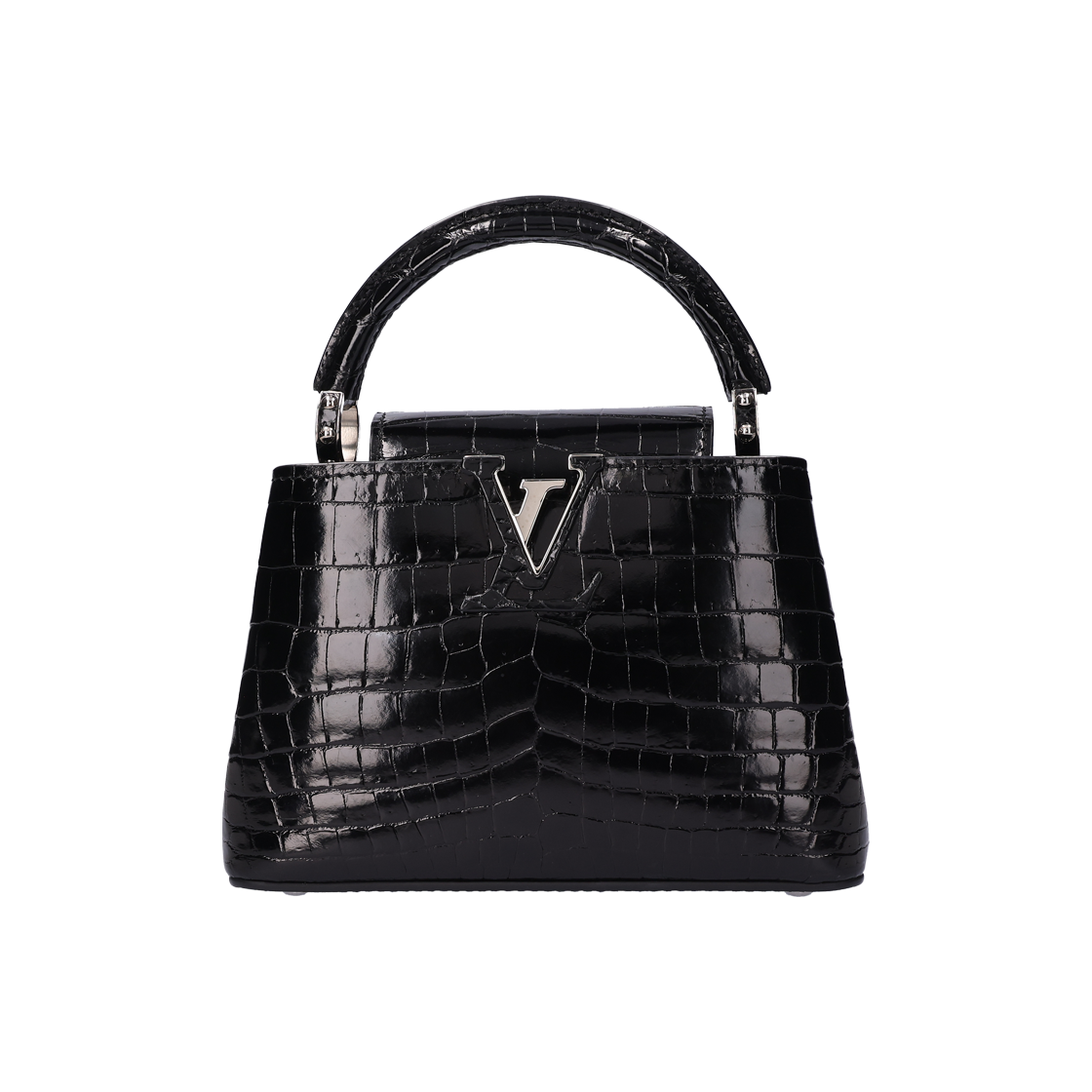 IT8M5GP3G8NK Louis Vuitton Capucines Mini Bag in Black Alligator