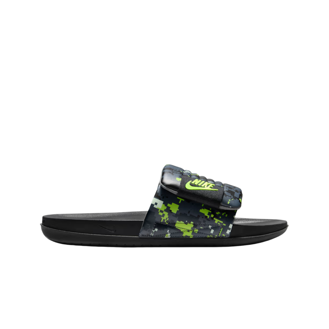 HQ2178-002 Nike Offcourt Adjust Slides Black Iron Grey Volt Tint Volt