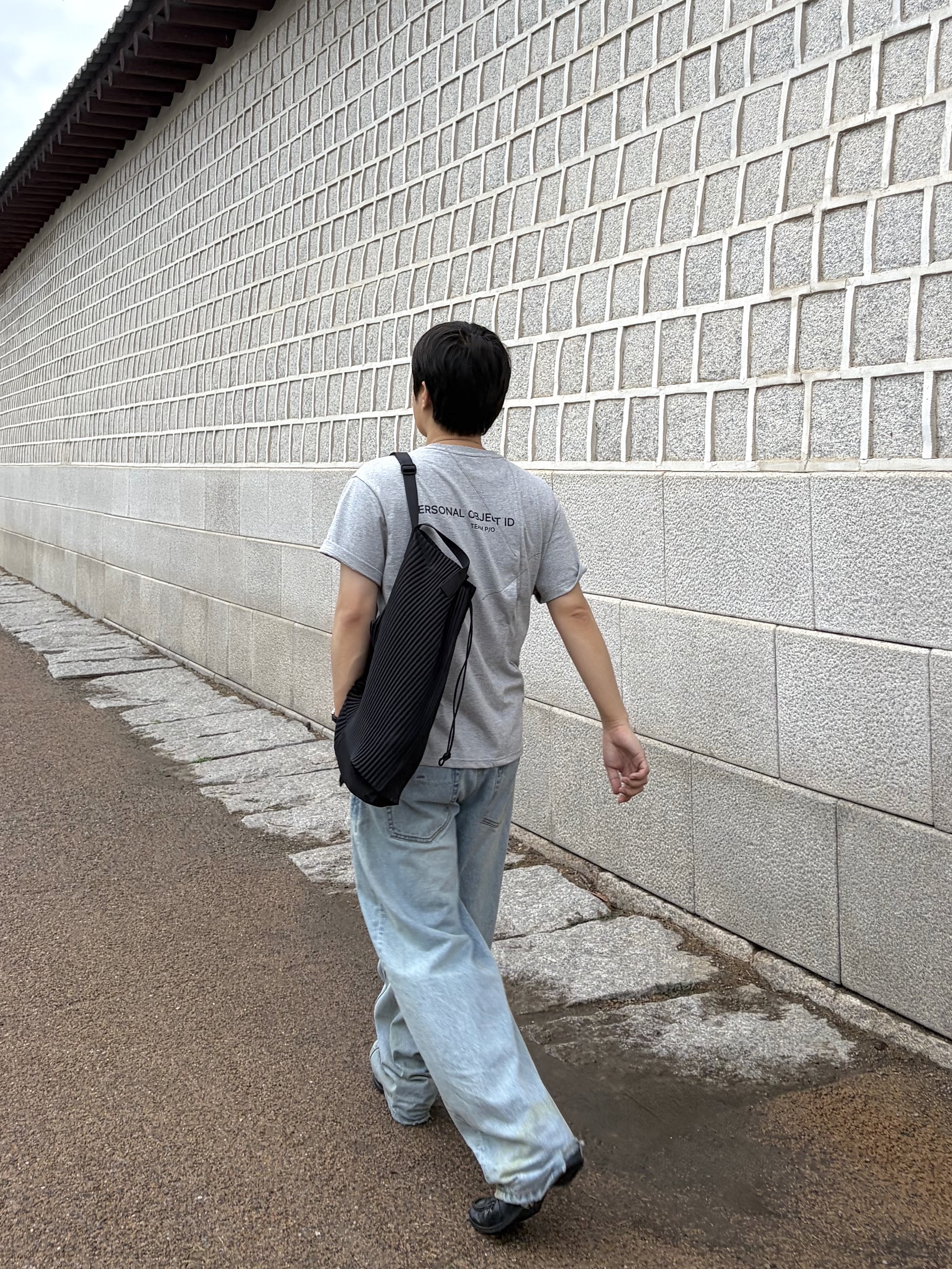 Noun Balanced Denim Pants Light Blue 착용 스타일 - 1