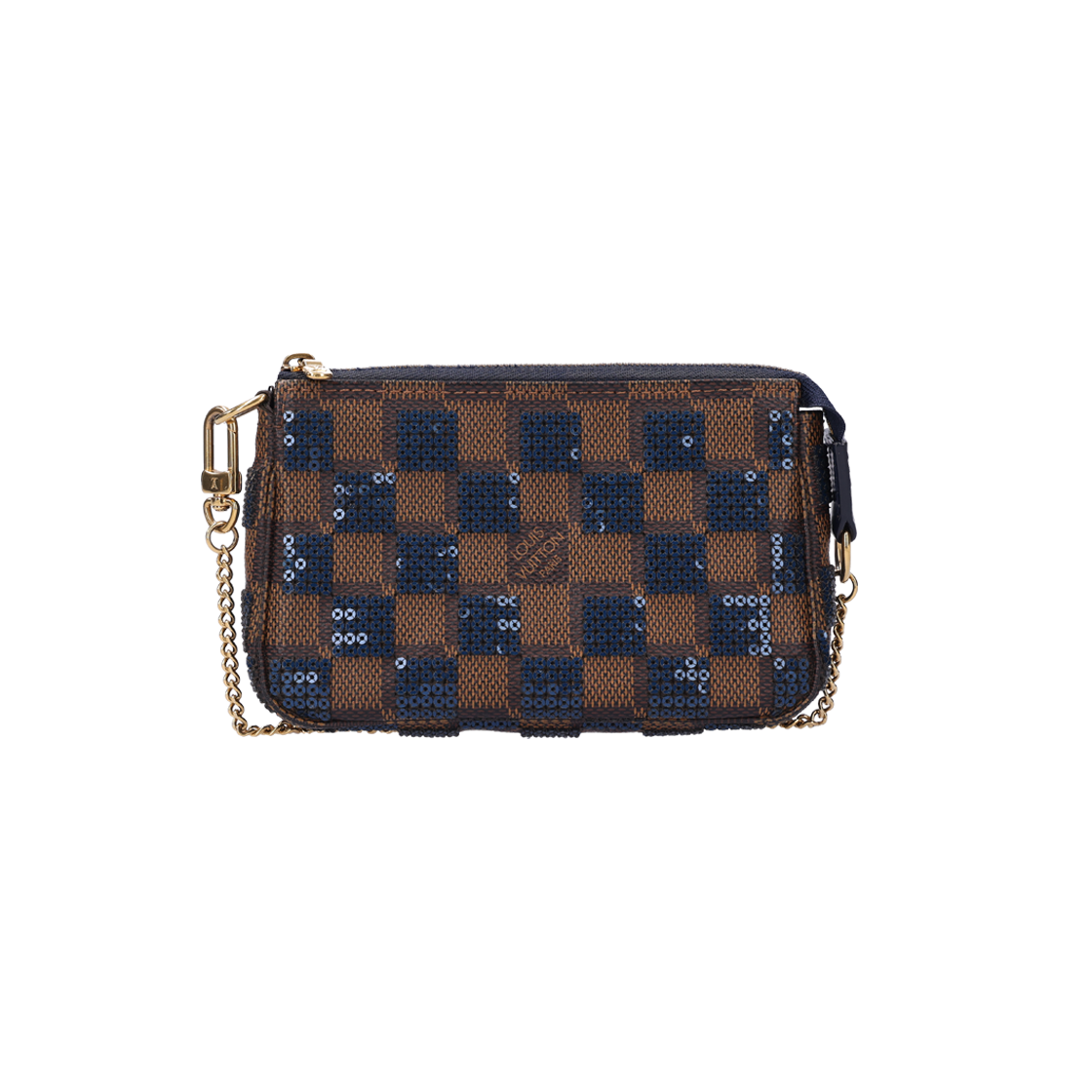 ITN3QV5UV6UQ Louis Vuitton Mini Pochette Damier Canvas Blue Spang