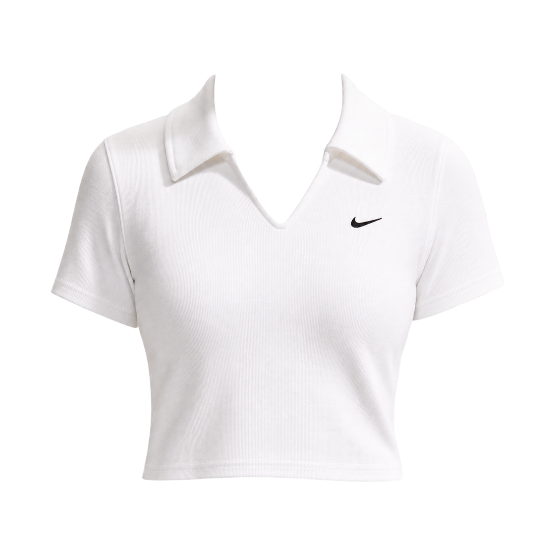 IO2730-010 (W) Nike NSW Tight Crop Polo Black White (IO2730-010)
