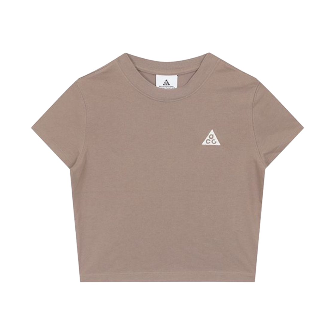 II7284-214 (W) Nike ACG Dri-Fit Short Sleeve Top Mink Brown Summit White - Asia