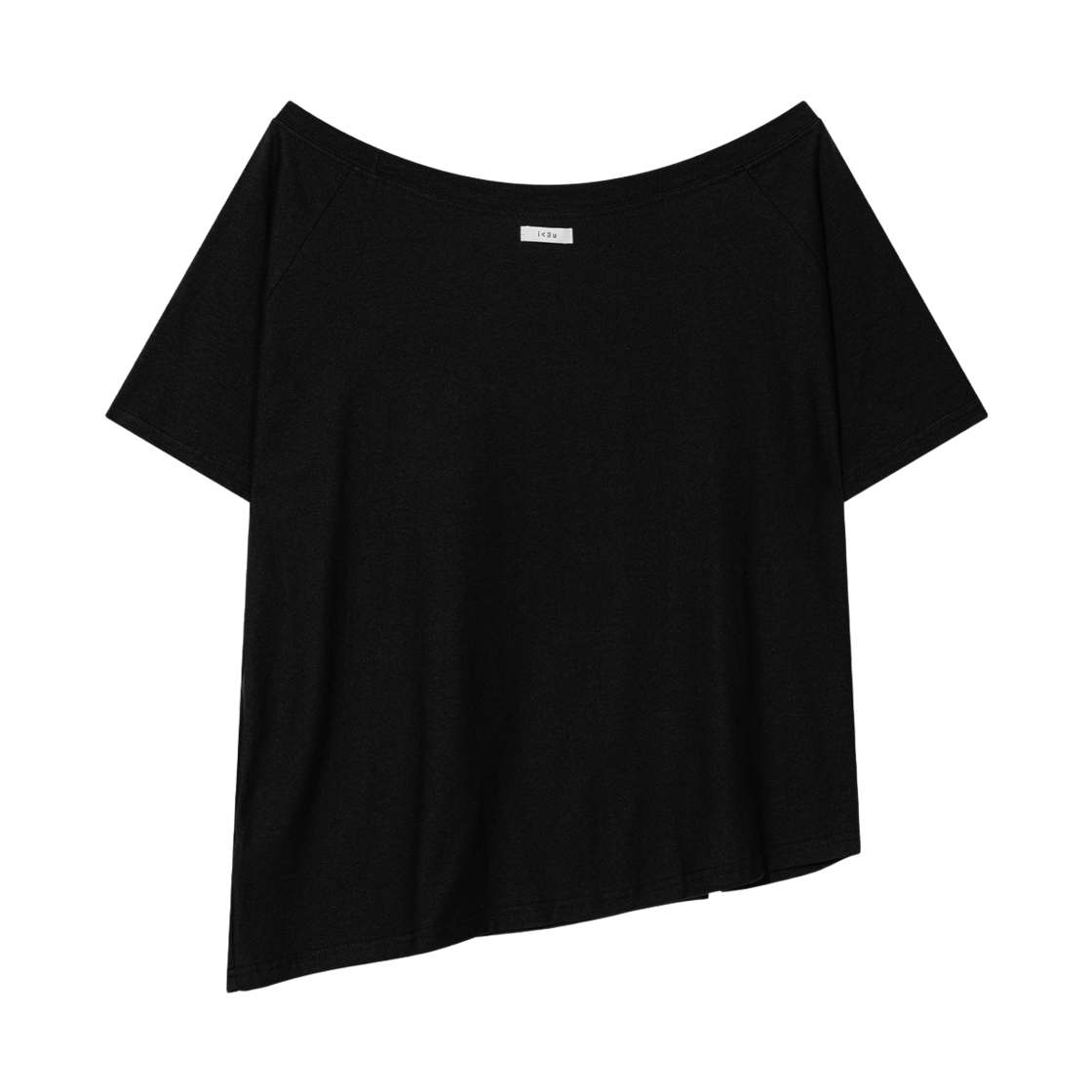 어글리쉐도우 언발란스 버튼 숄더 탑(블랙)(Uglyshadow Unbalance Button Shoulder Top(Black)) - 2
