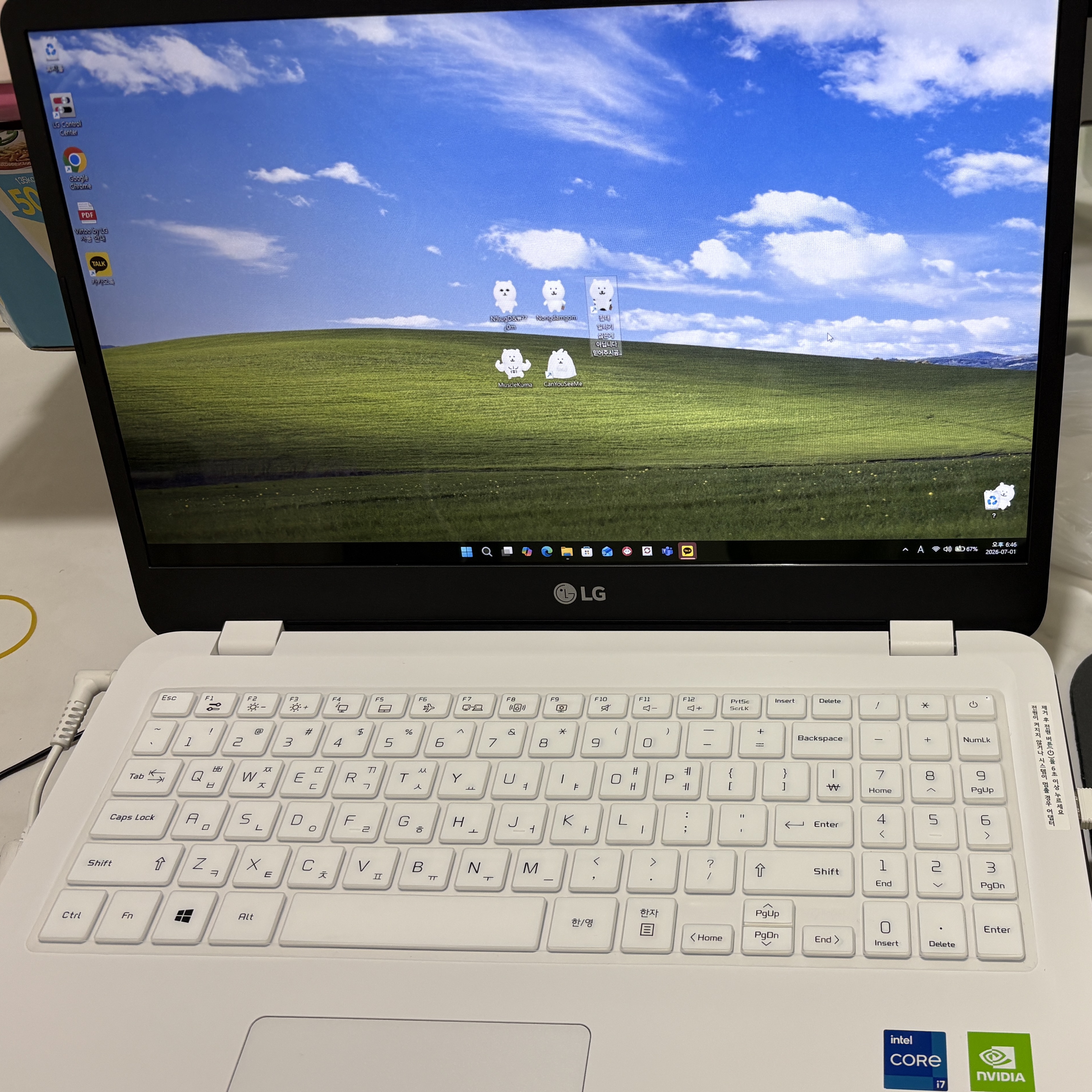 [A등급] refurbished LG Ultrabook Core i7 RAM 16G SSD 1TB MX450 WIN11 착용 스타일 - 1