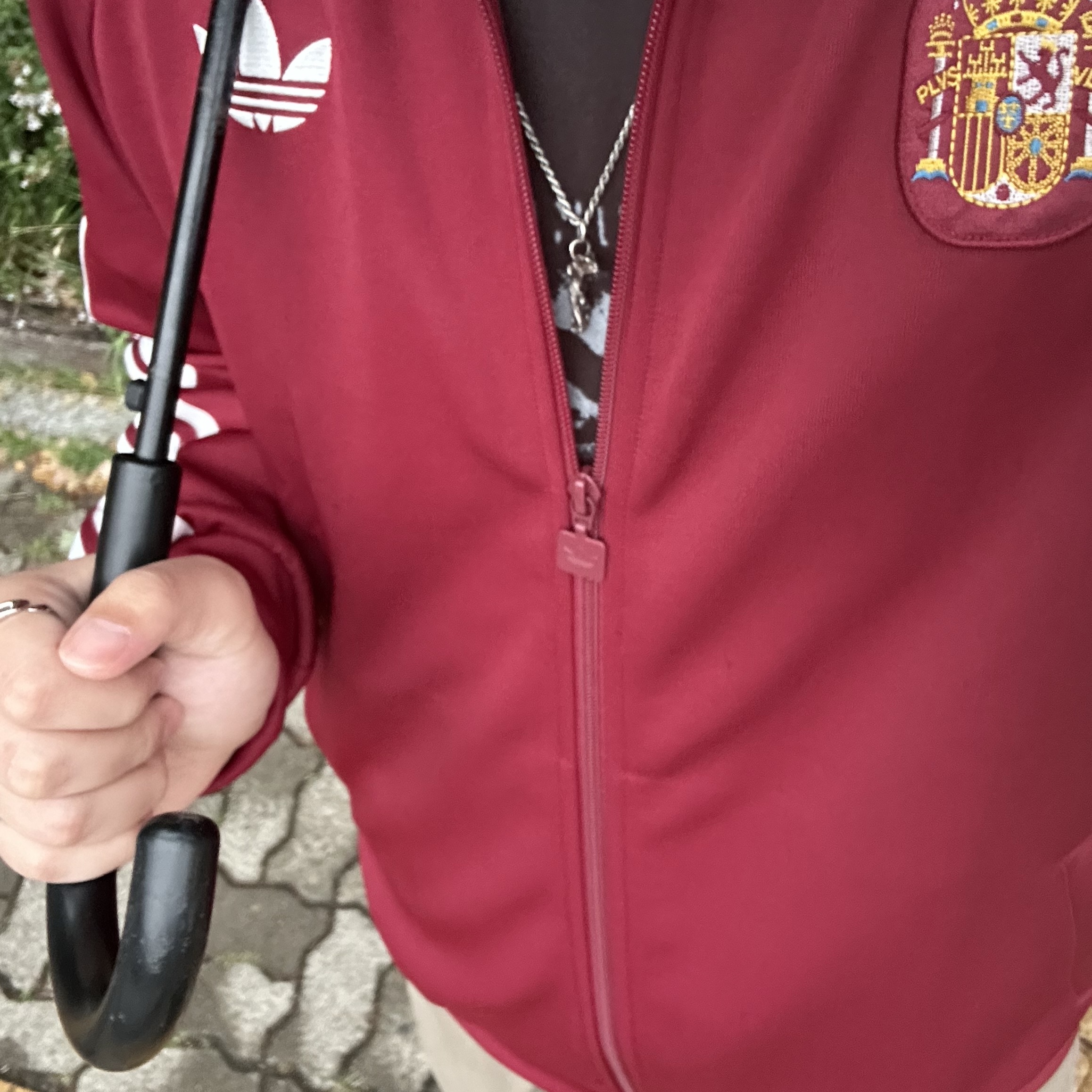 Adidas Spain Originals Track Top Team Coll Burgundy 2 - KR Sizing (Non Marking Ver.) 착용 스타일