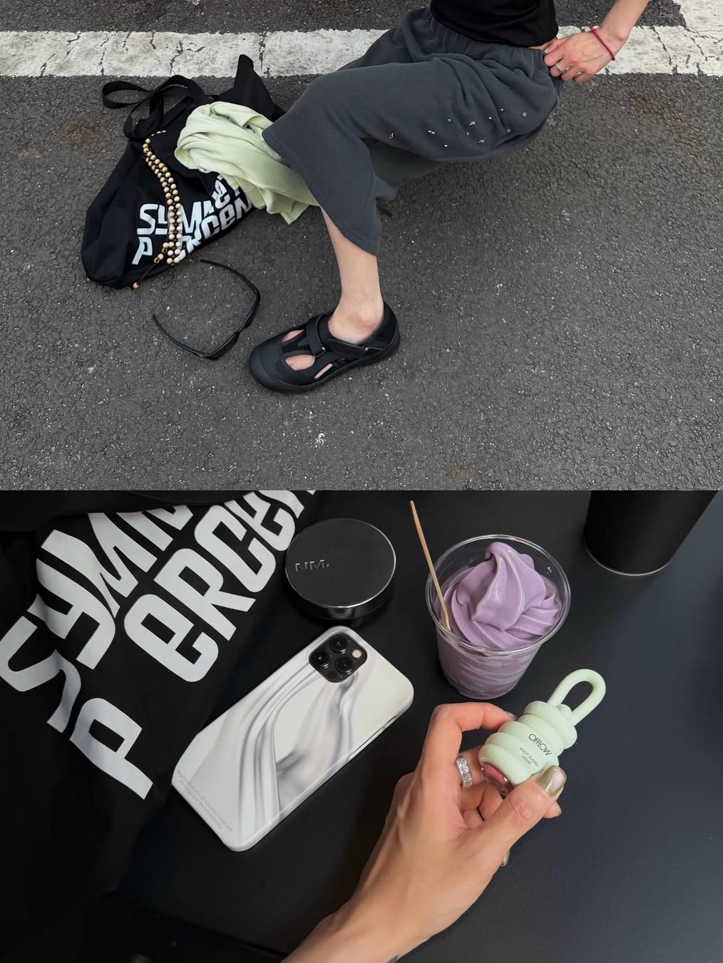 NegativeThree VERT ARC Sandals Black, Oakley Terraforma Matte Black Prizm Grey 착용 스타일 - 8