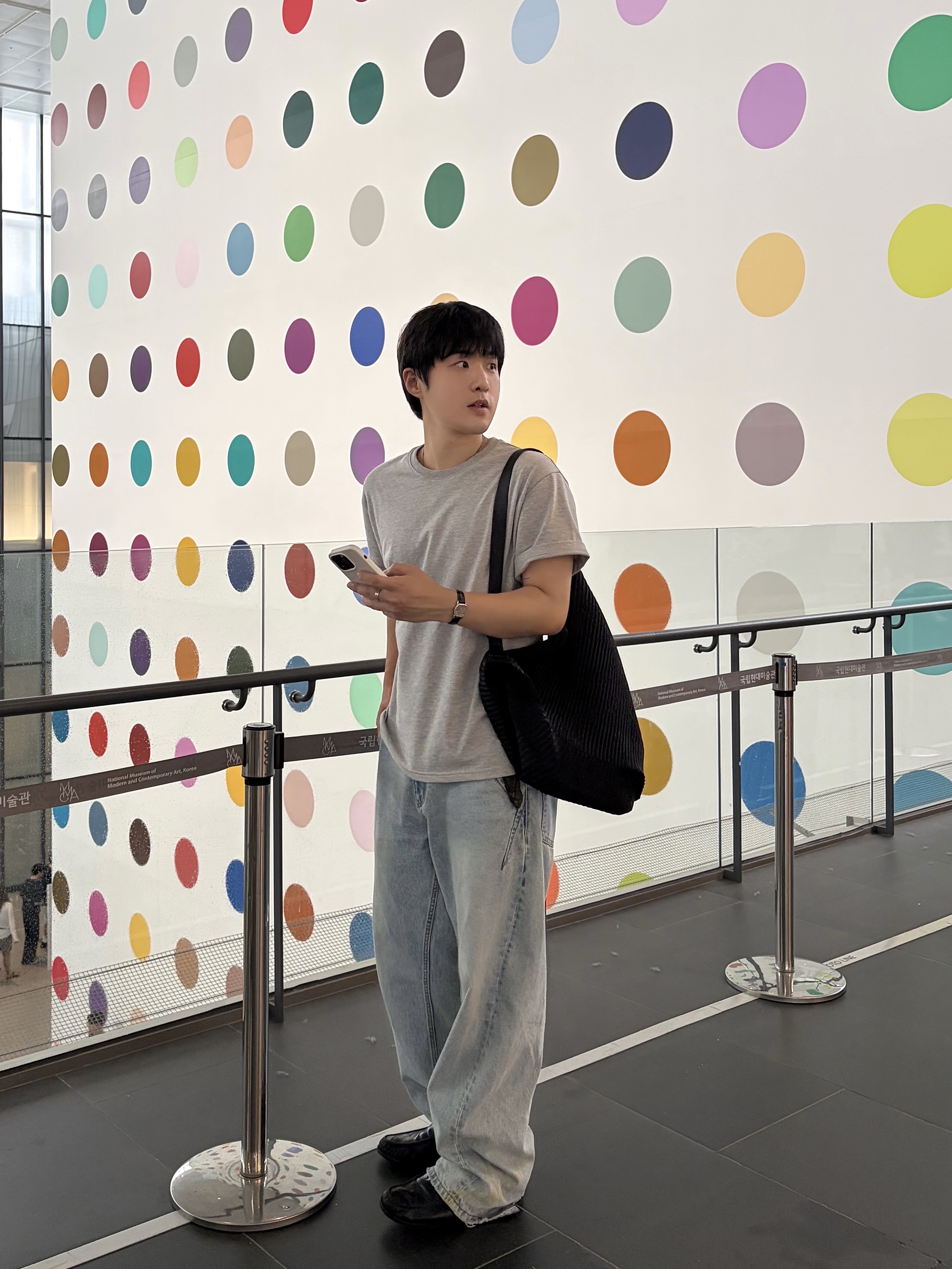 Noun Balanced Denim Pants Light Blue 착용 스타일 - 2