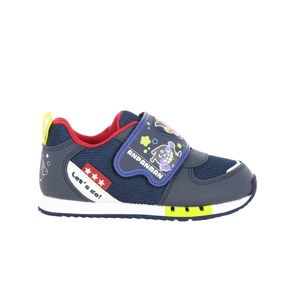 (키즈) 문스타 x 호빵맨 스니커즈 네이비 - 2E((Kids) Moonstar x Anpanman Sneakers Navy - 2E)