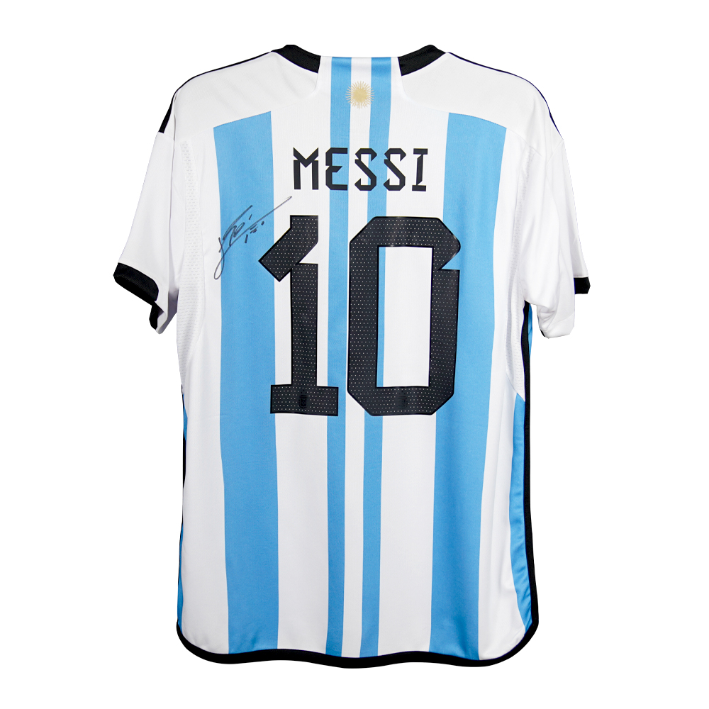 리오넬 메시 사인 저지 아르헨티나 홈(Lionel Messi Signed Argentina Home Soccer Jersey) - 2