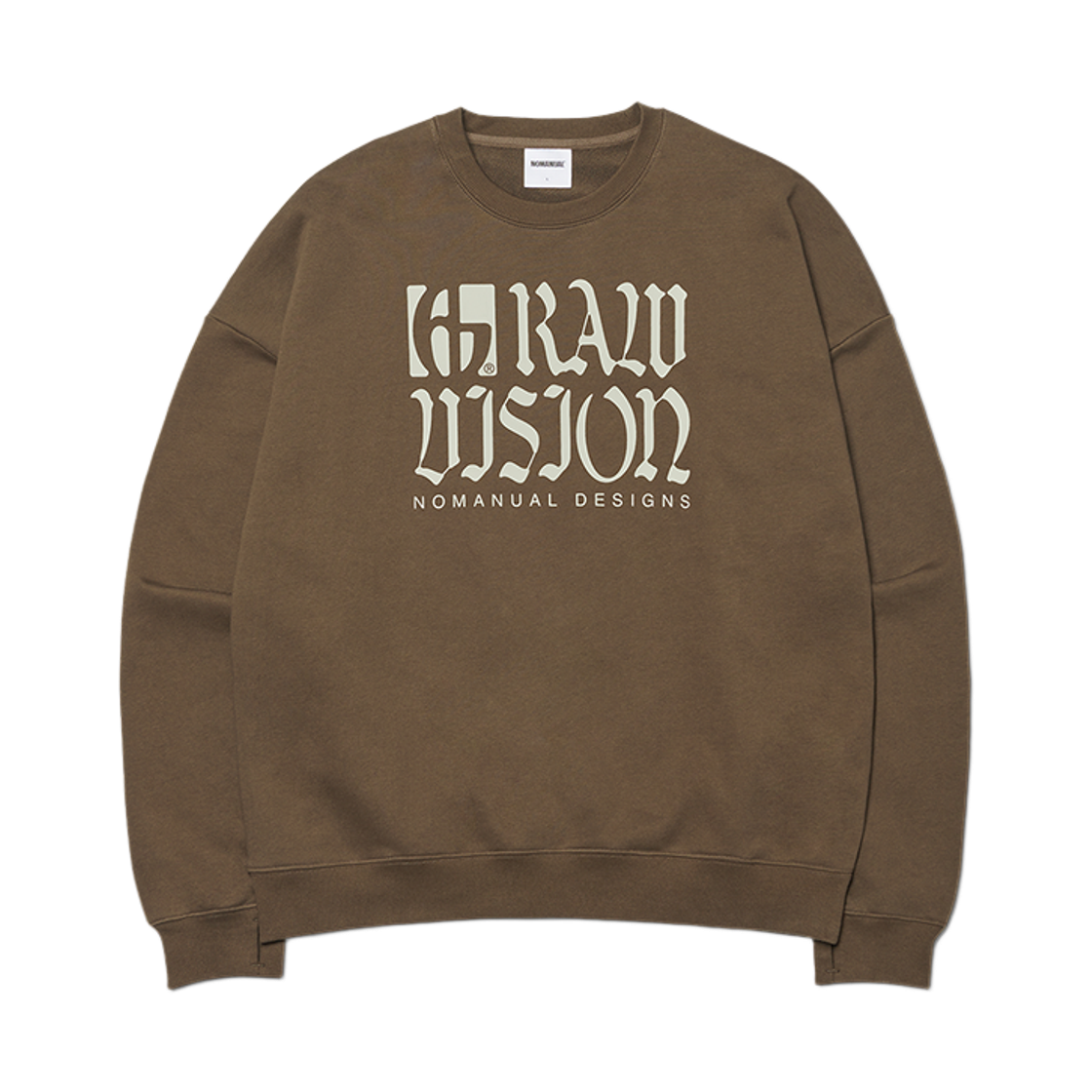 NMWF52SW01BRW NOMANUAL R.V Logo Sweatshirt Brown